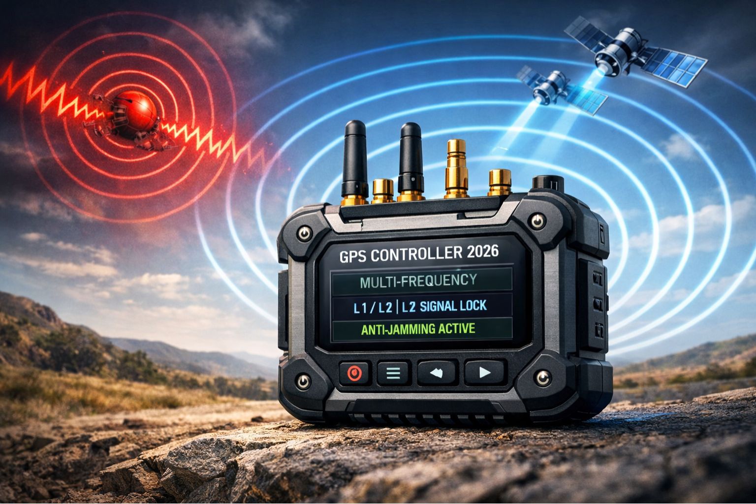 GPS Controller multi frequency L1 L2 L5 jamming resistant device 2026