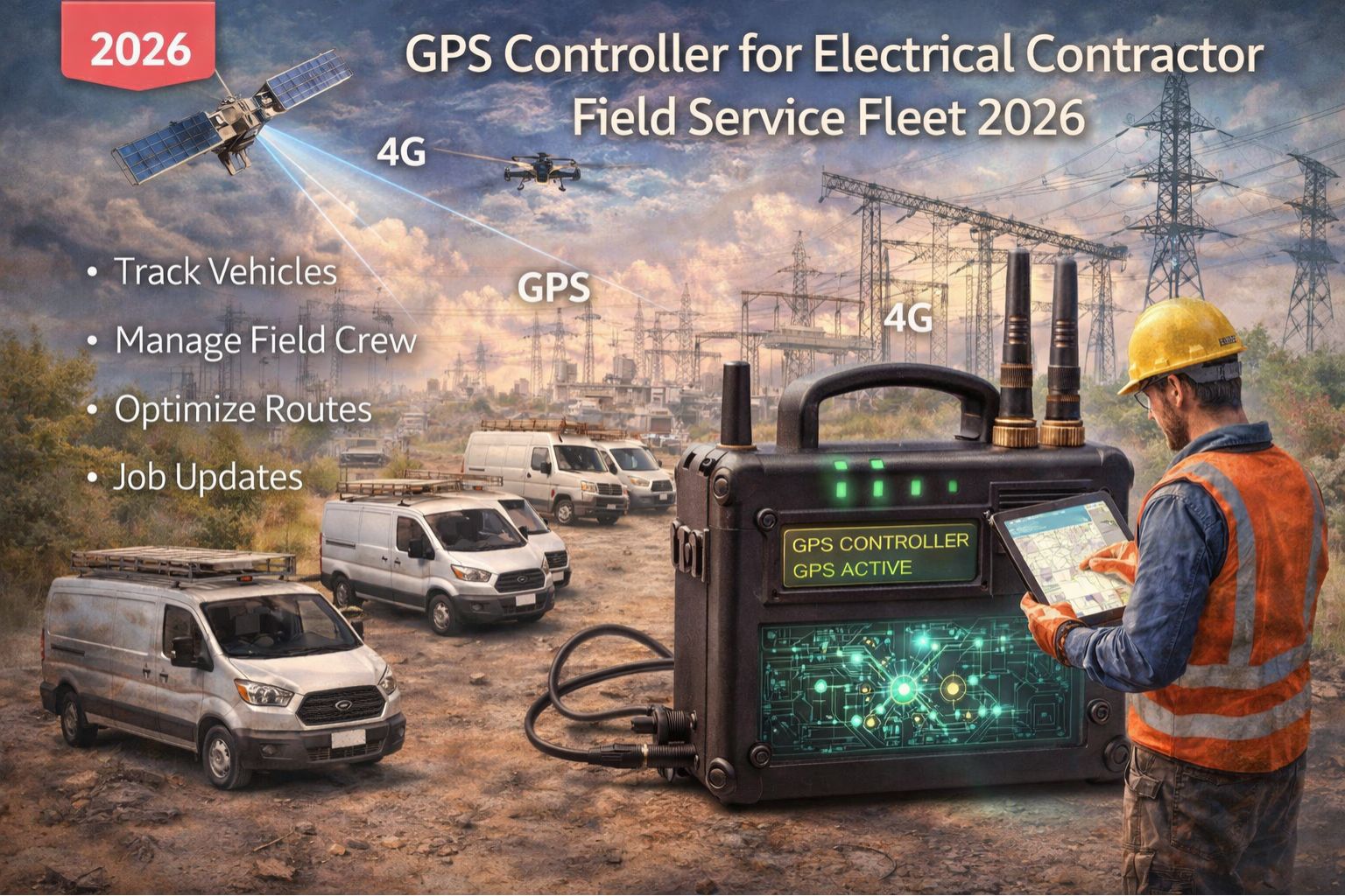 GPS Controller for electrical contractor field service fleet 2026