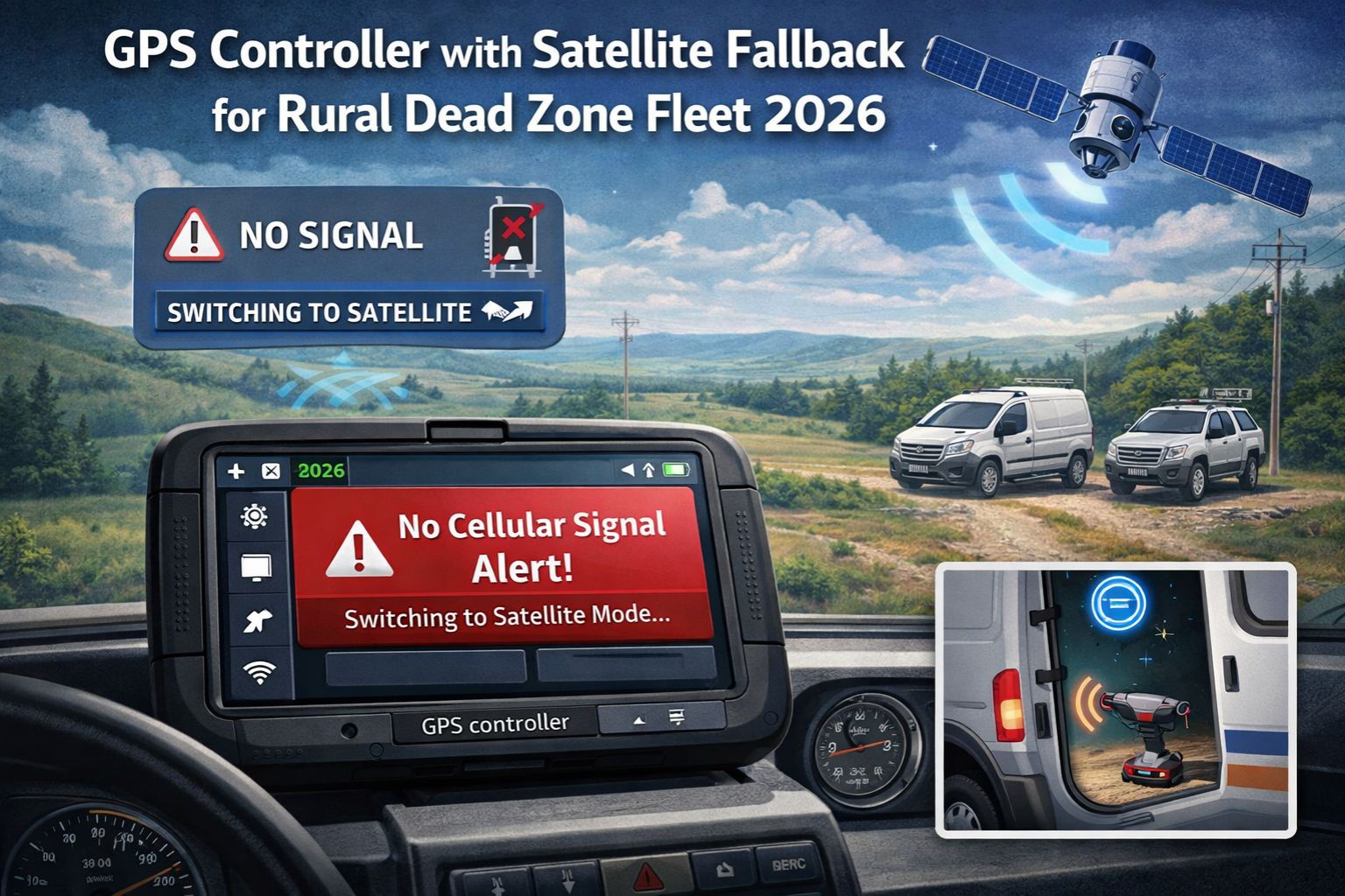 GPS Controller with satellite fallback for rural dead zone fleet 2026