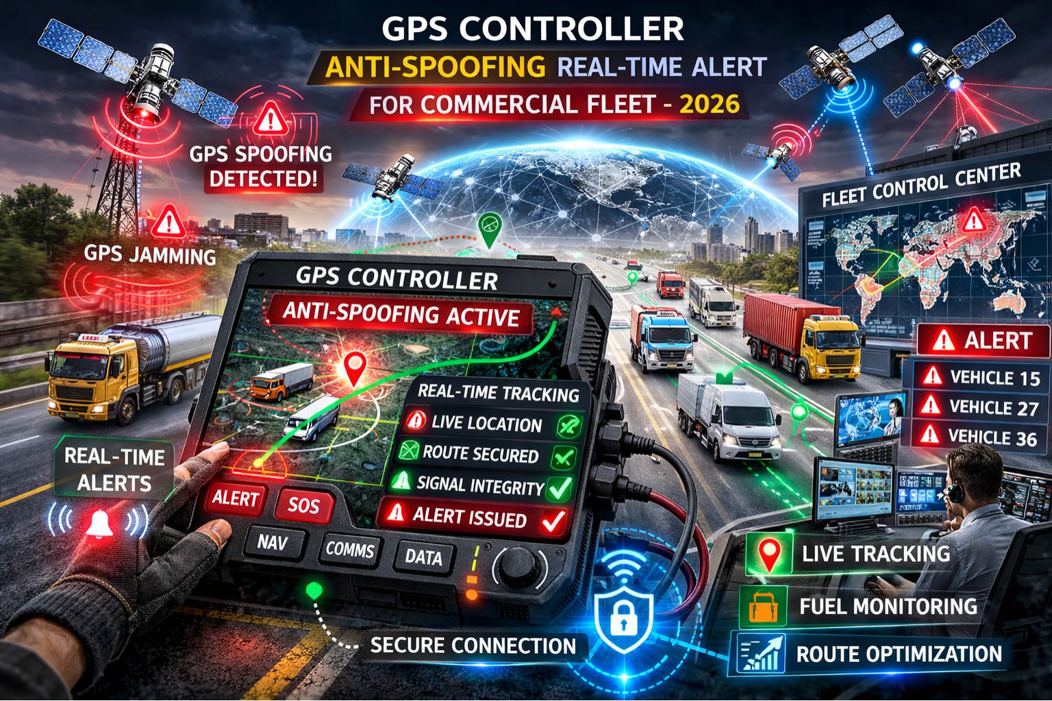GPS Controller anti spoofing real time alert for commercial fleet 2026