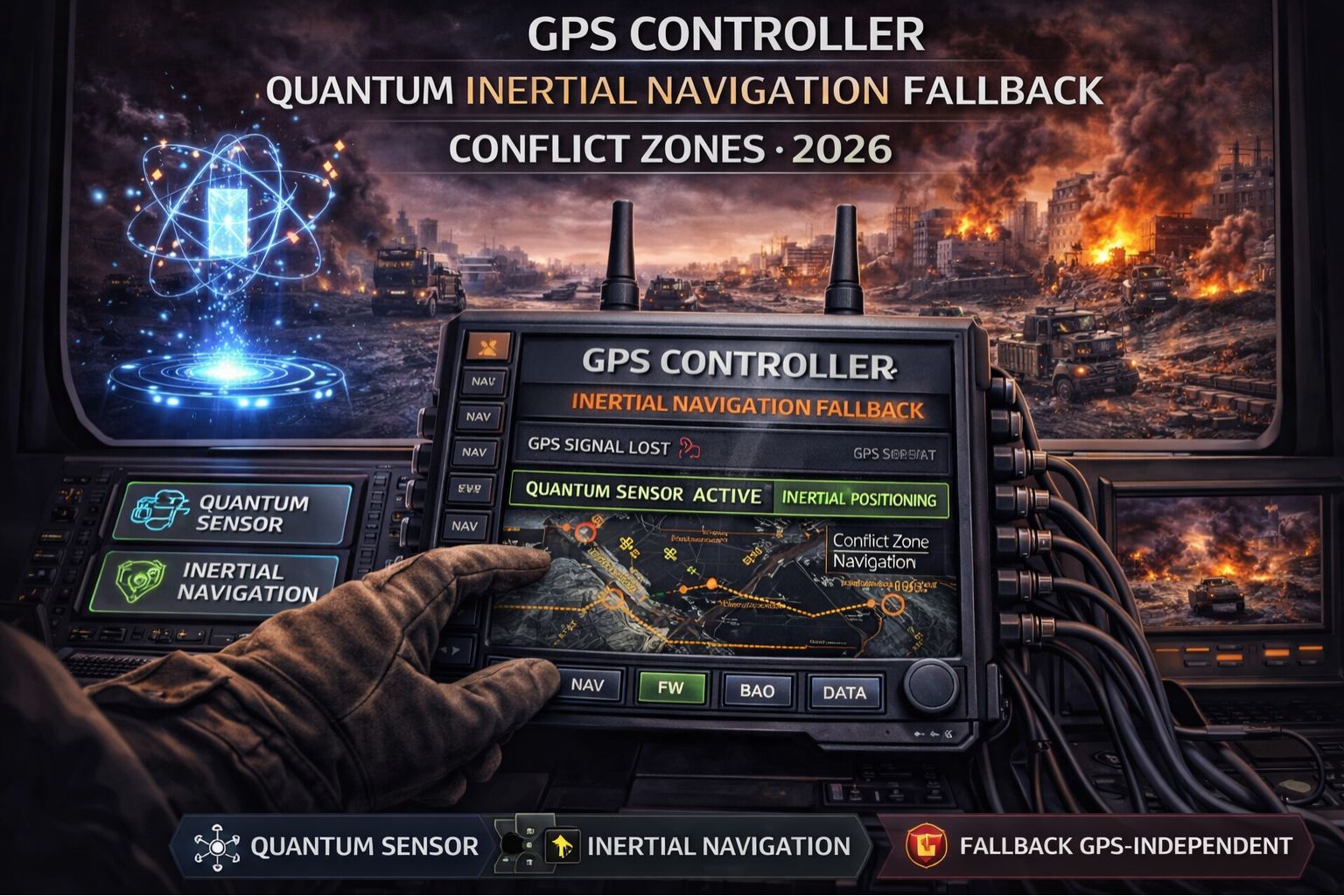 GPS Controller quantum inertial navigation fallback conflict zones 2026