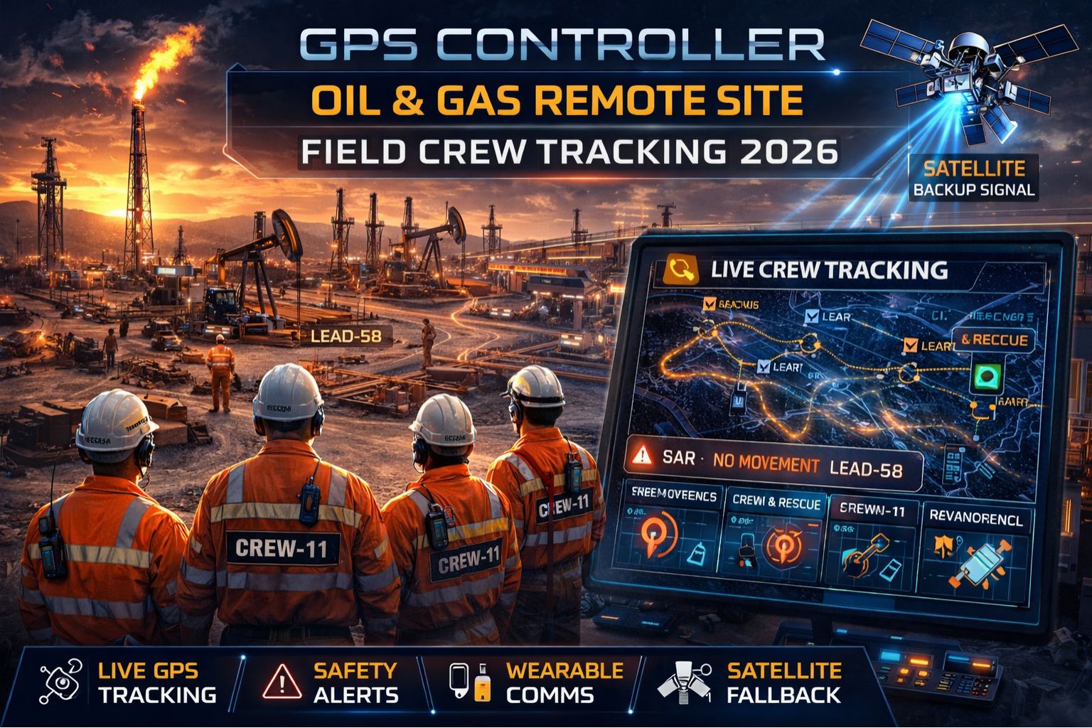 GPS Controller for oil and gas remote site field crew tracking 2026