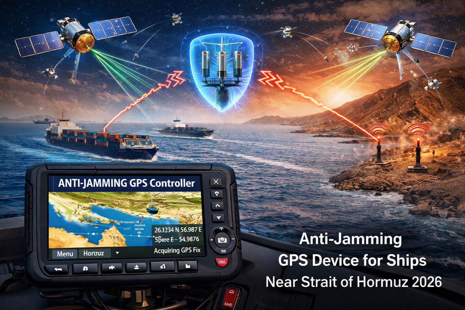 GPS Controller anti jamming device for ships near Strait of Hormuz 2026