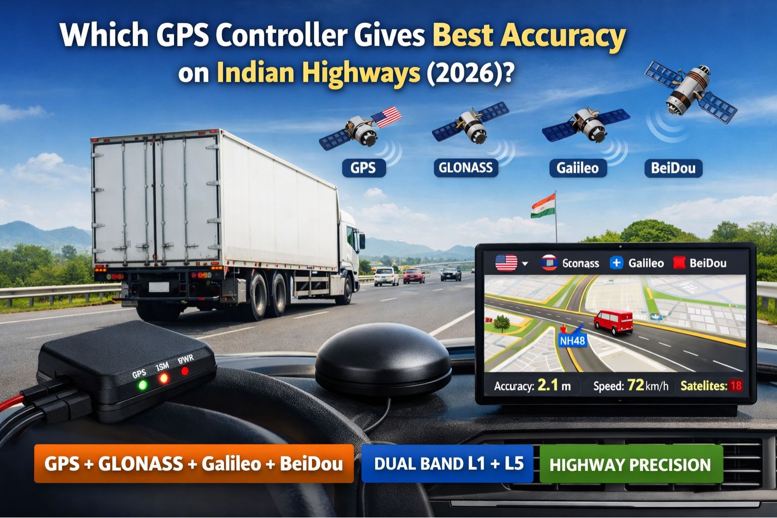 which GPS Controller gives best accuracy in Indian highways 2026