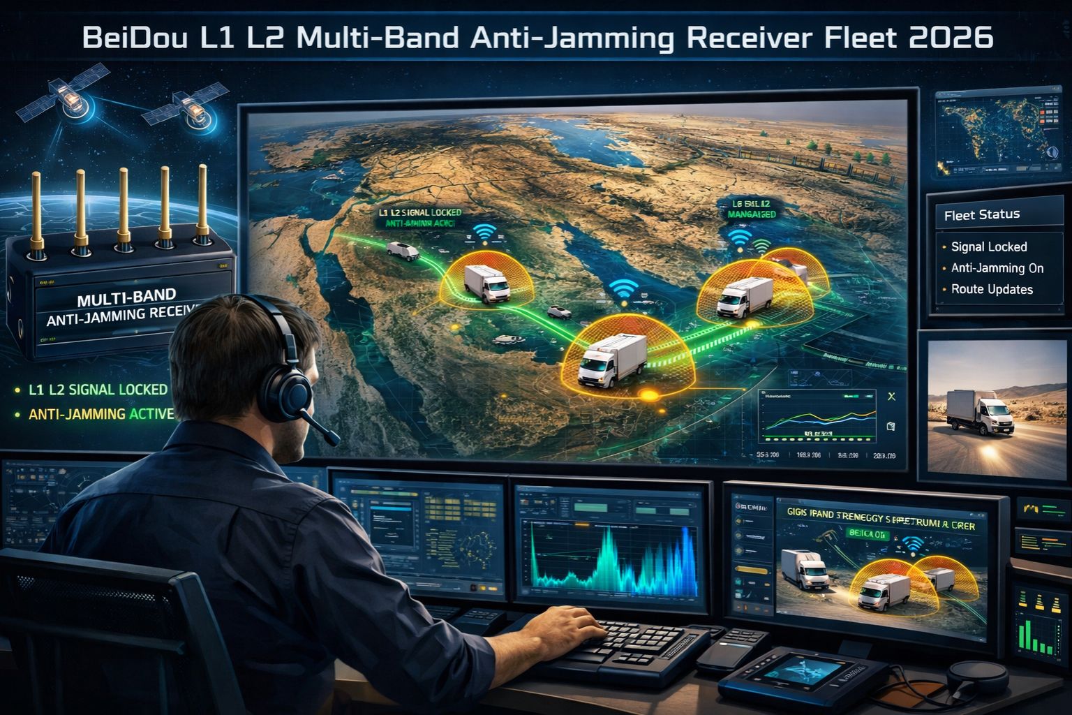 GPS Controller BeiDou L1 L2 multi band anti jamming receiver fleet 2026