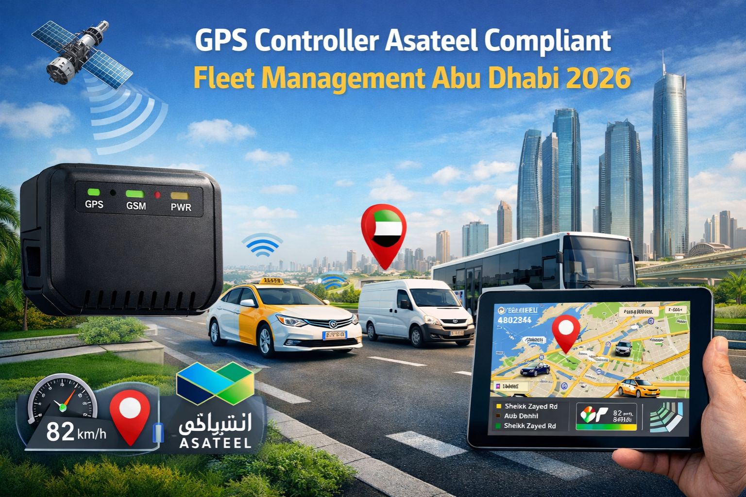GPS Controller Asateel compliant fleet management Abu Dhabi 2026