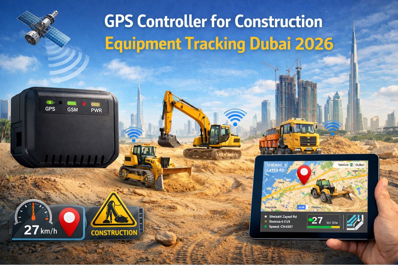 GPS Controller for construction equipment tracking Dubai 2026