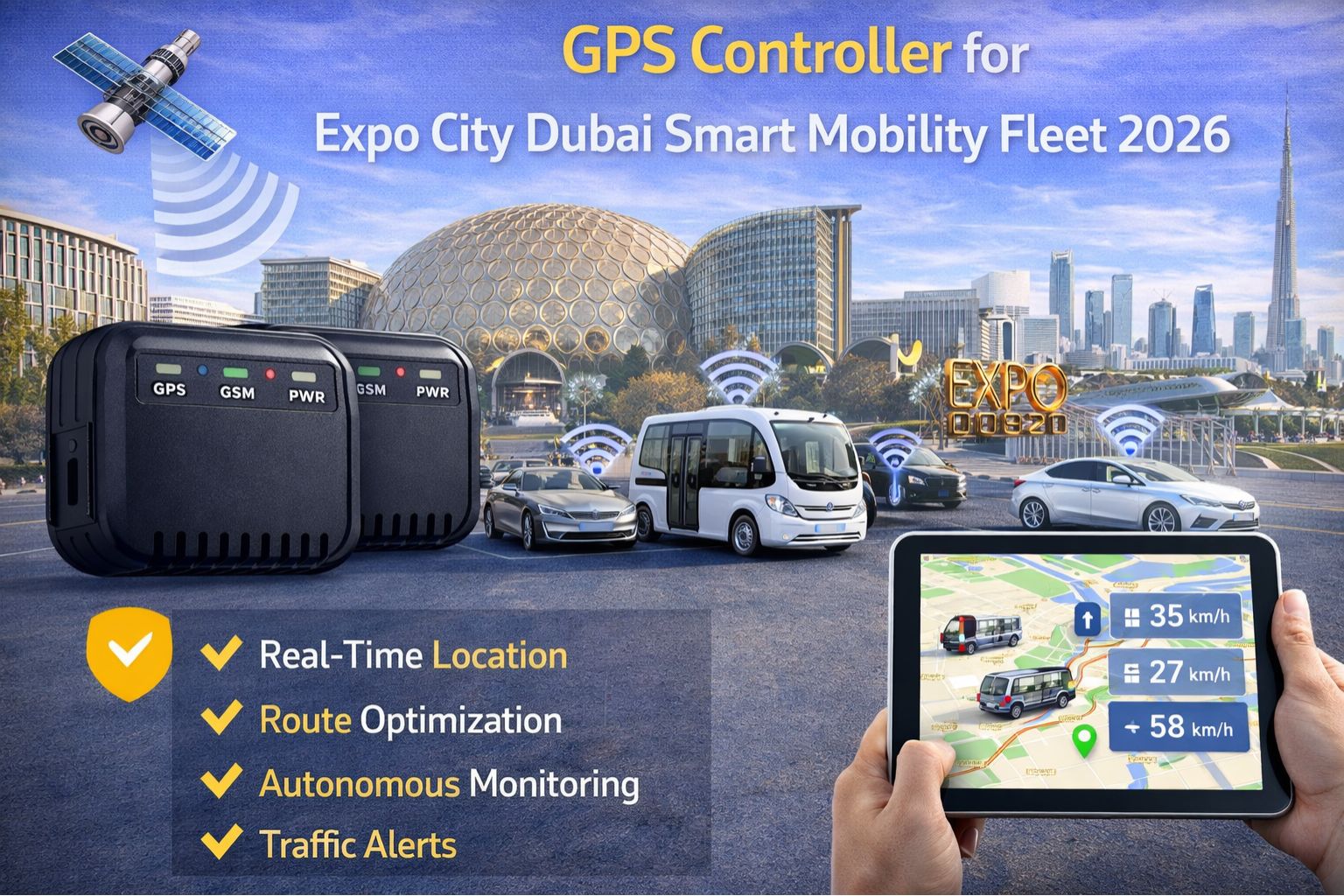 GPS Controller for Expo City Dubai smart mobility fleet 2026