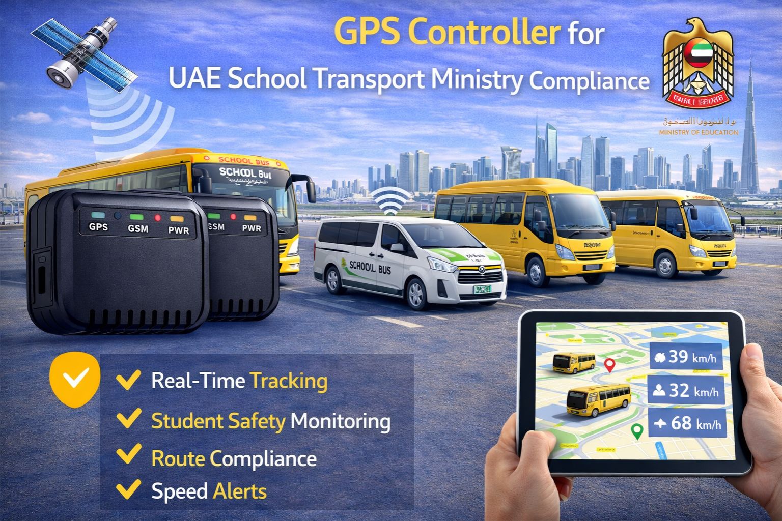 GPS Controller for UAE school transport ministry compliance 2026