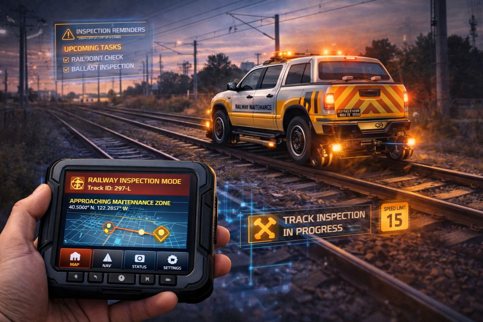 GPS Controller for railway track inspection maintenance vehicle 2026