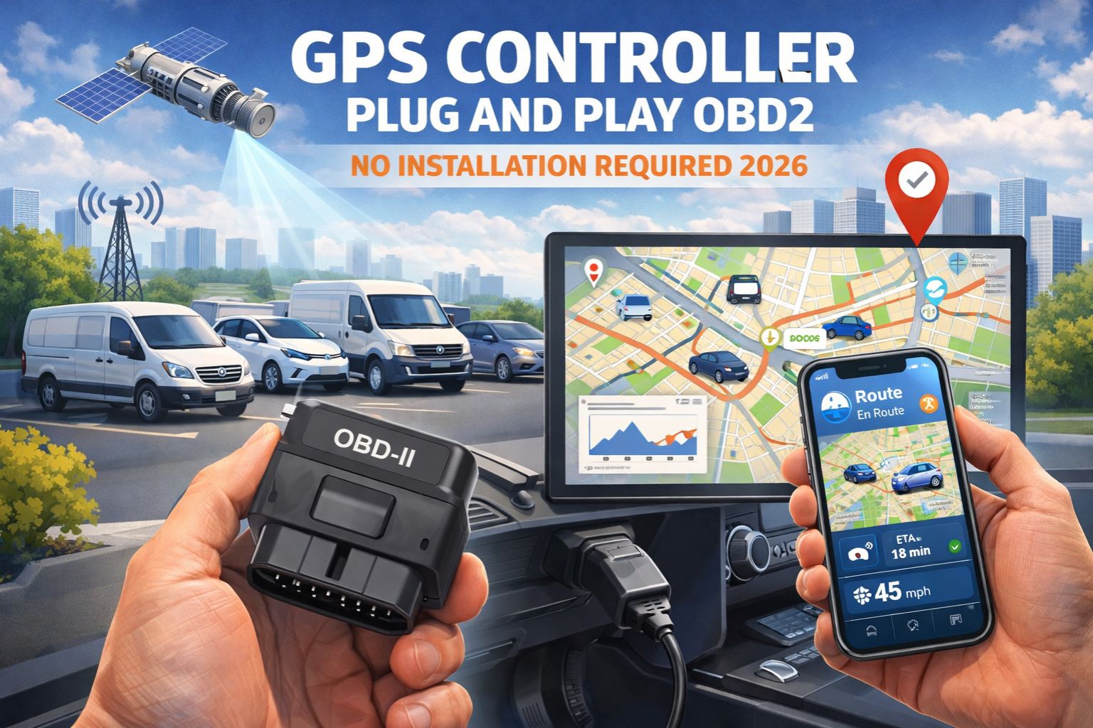 GPS Controller plug and play OBD2 no installation required 2026