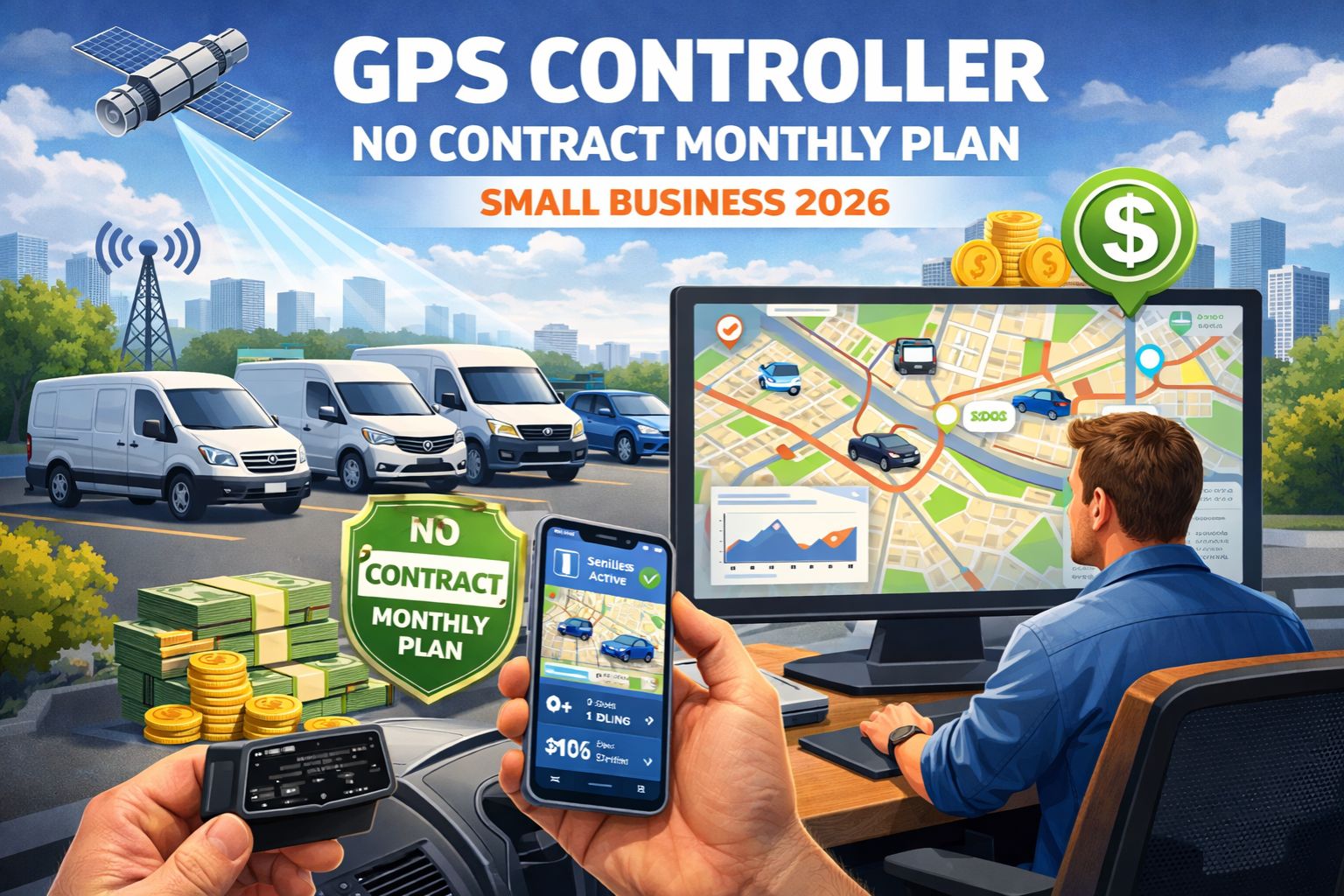 GPS Controller no contract monthly plan small business 2026