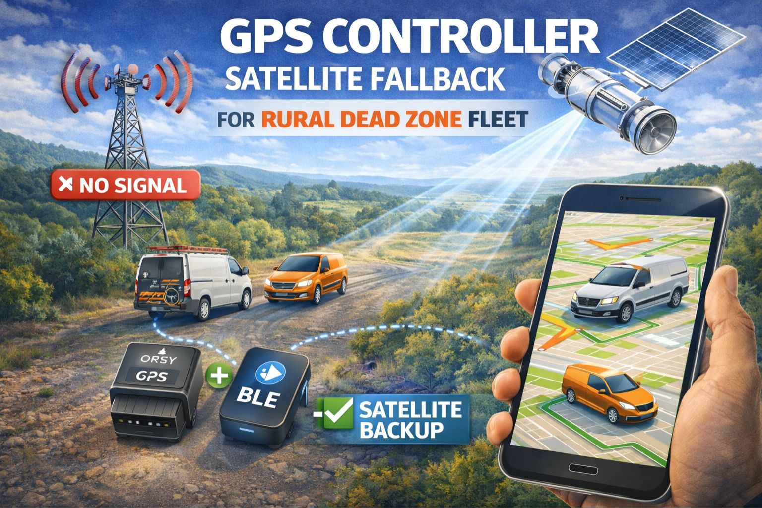 GPS Controller satellite fallback for rural dead zone fleet 2026