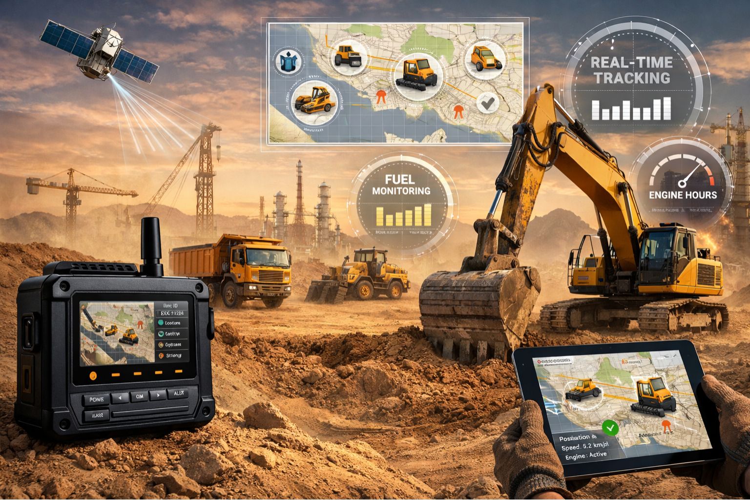 GPS Controller for GCC construction site heavy machine tracking 2026