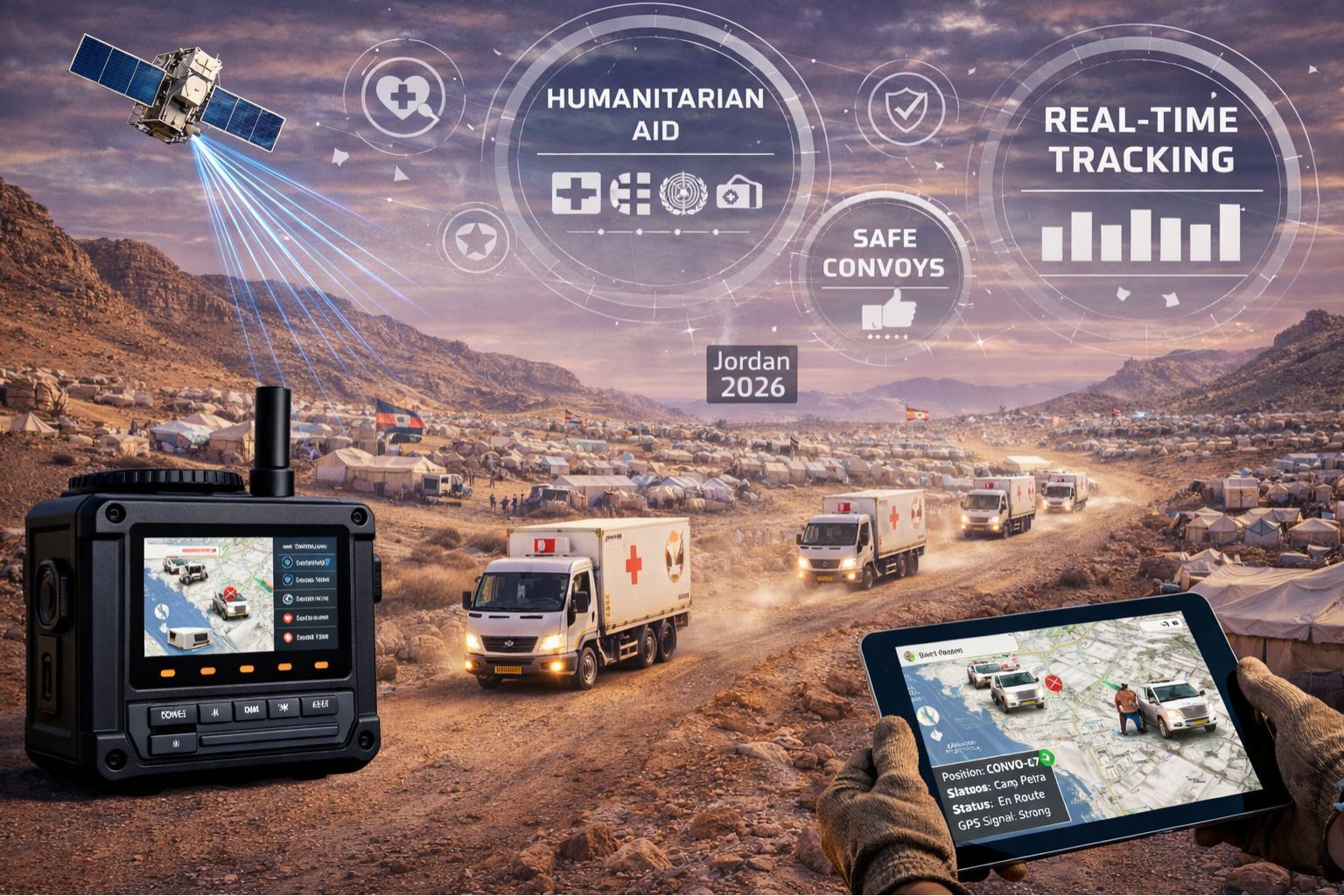 GPS Controller for Jordan humanitarian aid convoy tracking 2026