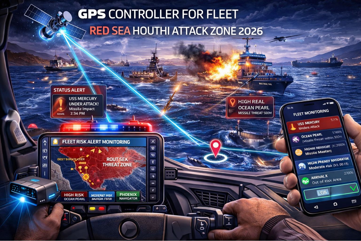 GPS Controller for fleet operating near Red Sea Houthi attack zone 2026