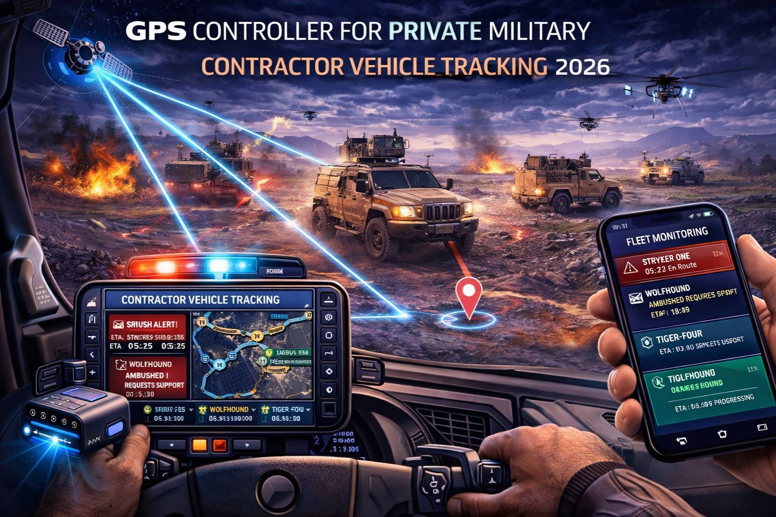 GPS Controller for private military contractor vehicle tracking 2026