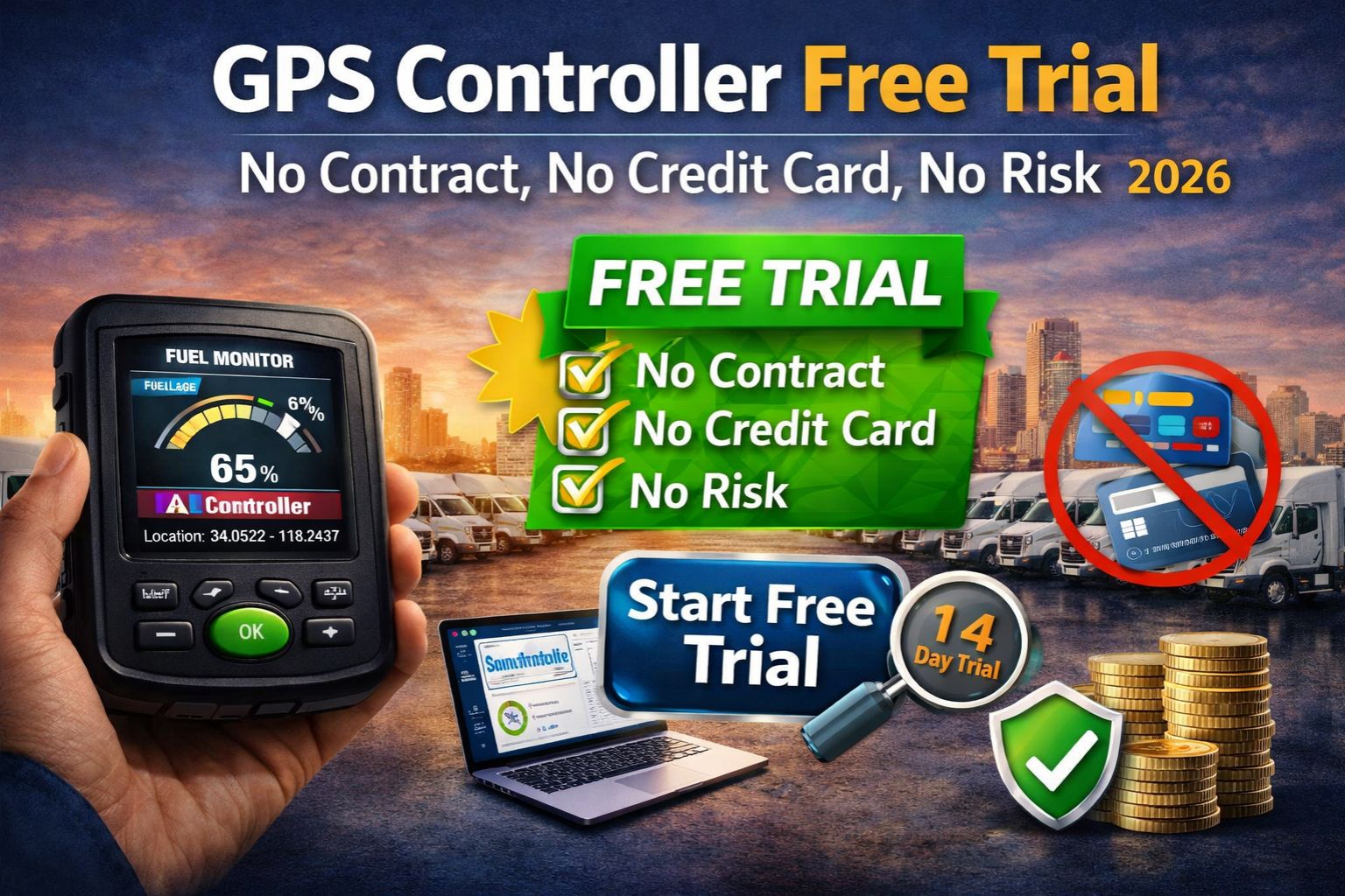 GPS Controller Free Trial — No Contract, No Credit Card, No Risk 2026