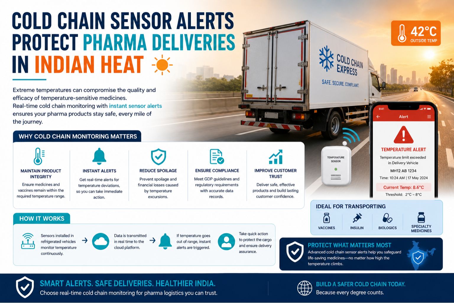 Cold Chain Sensor Alerts Protect Pharma Deliveries in Indian Heat