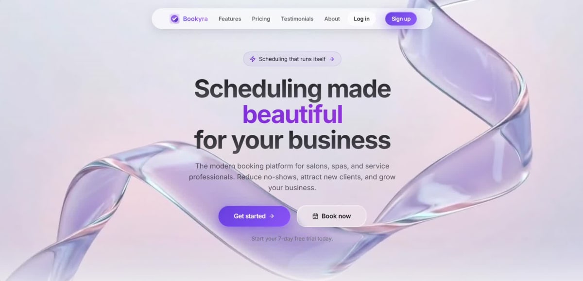 Платформата Bookyra за графици в салони с календара и екраните за резервация