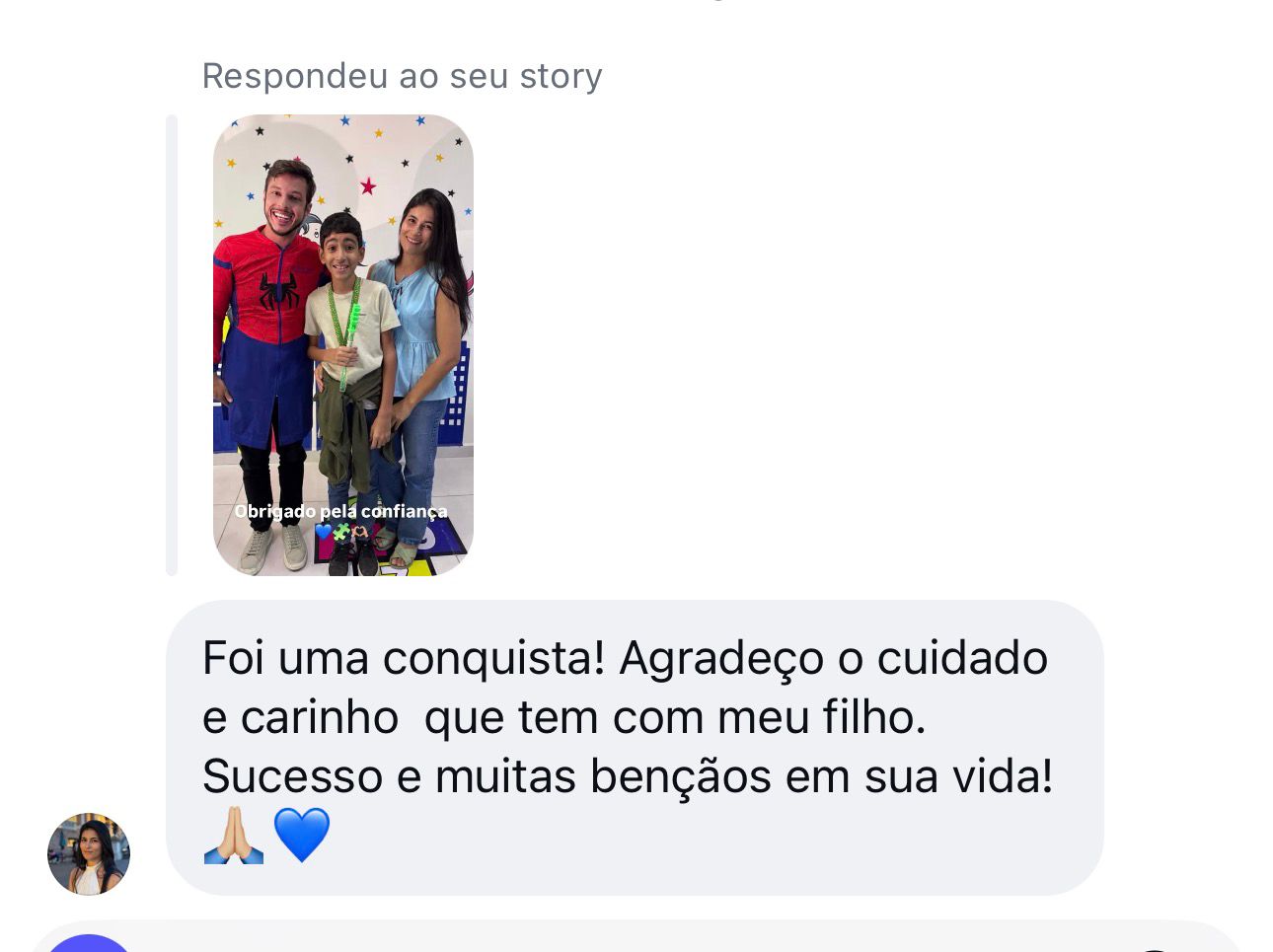Depoimento de família atendida — 1
