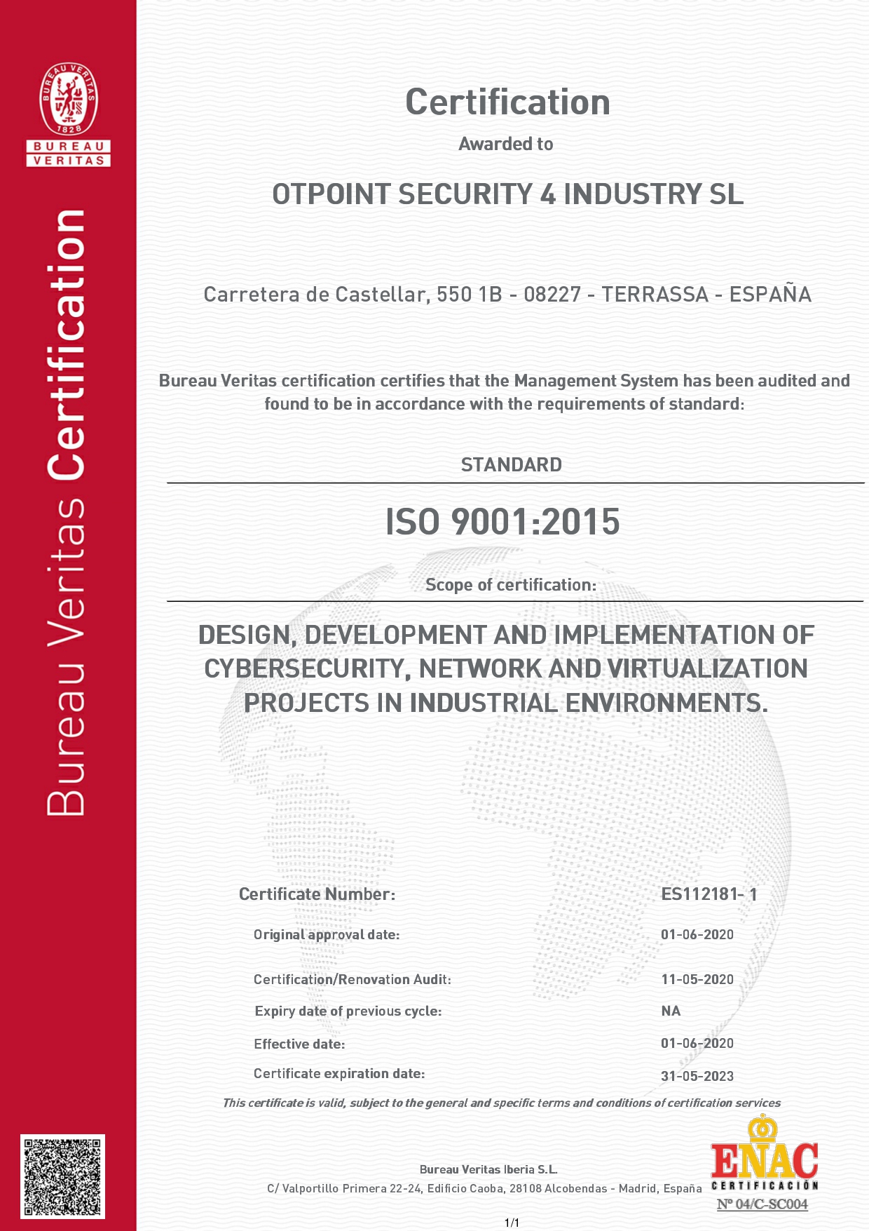 ISO 9001 Certificate