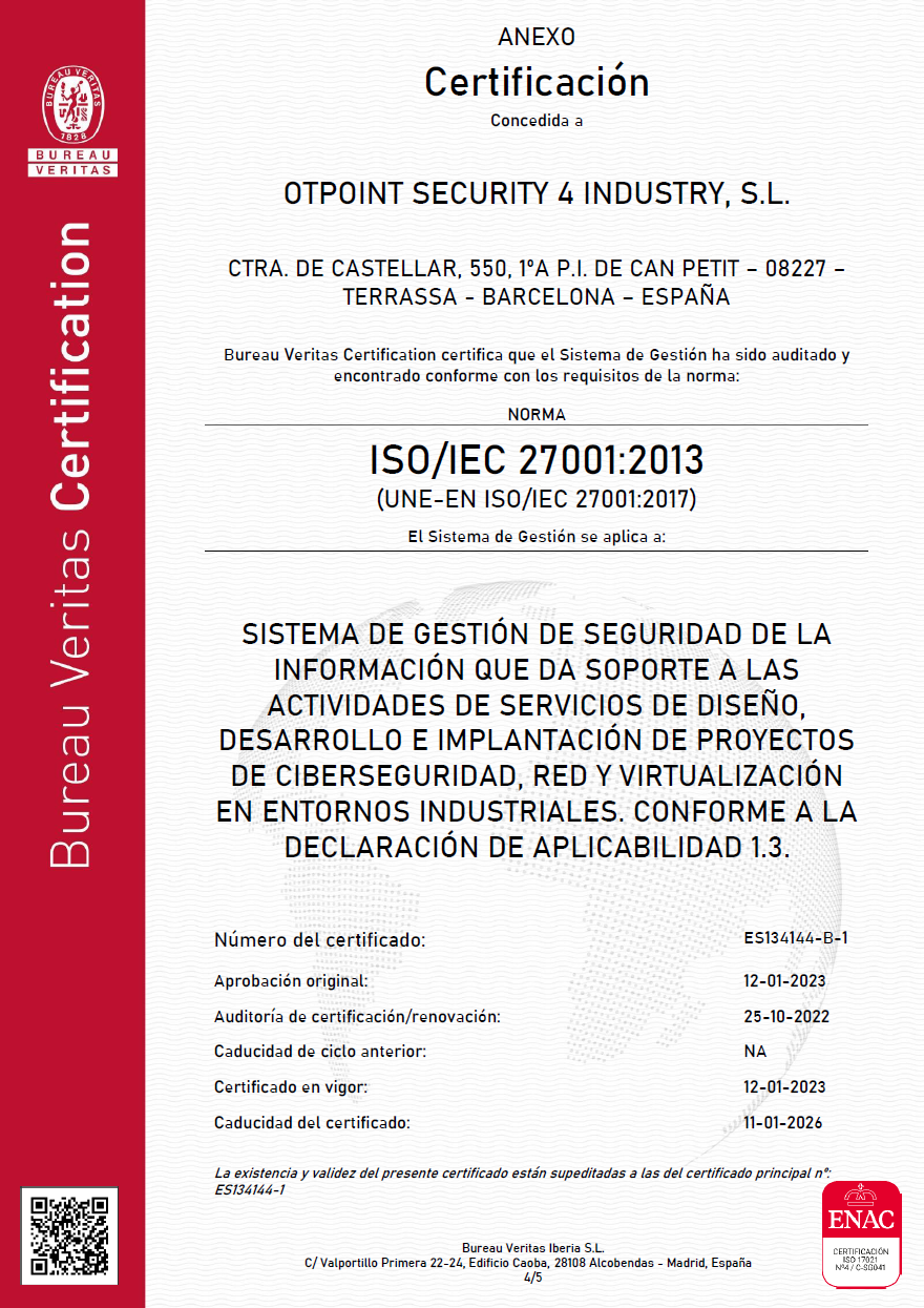 ISO 27001 Certificate
