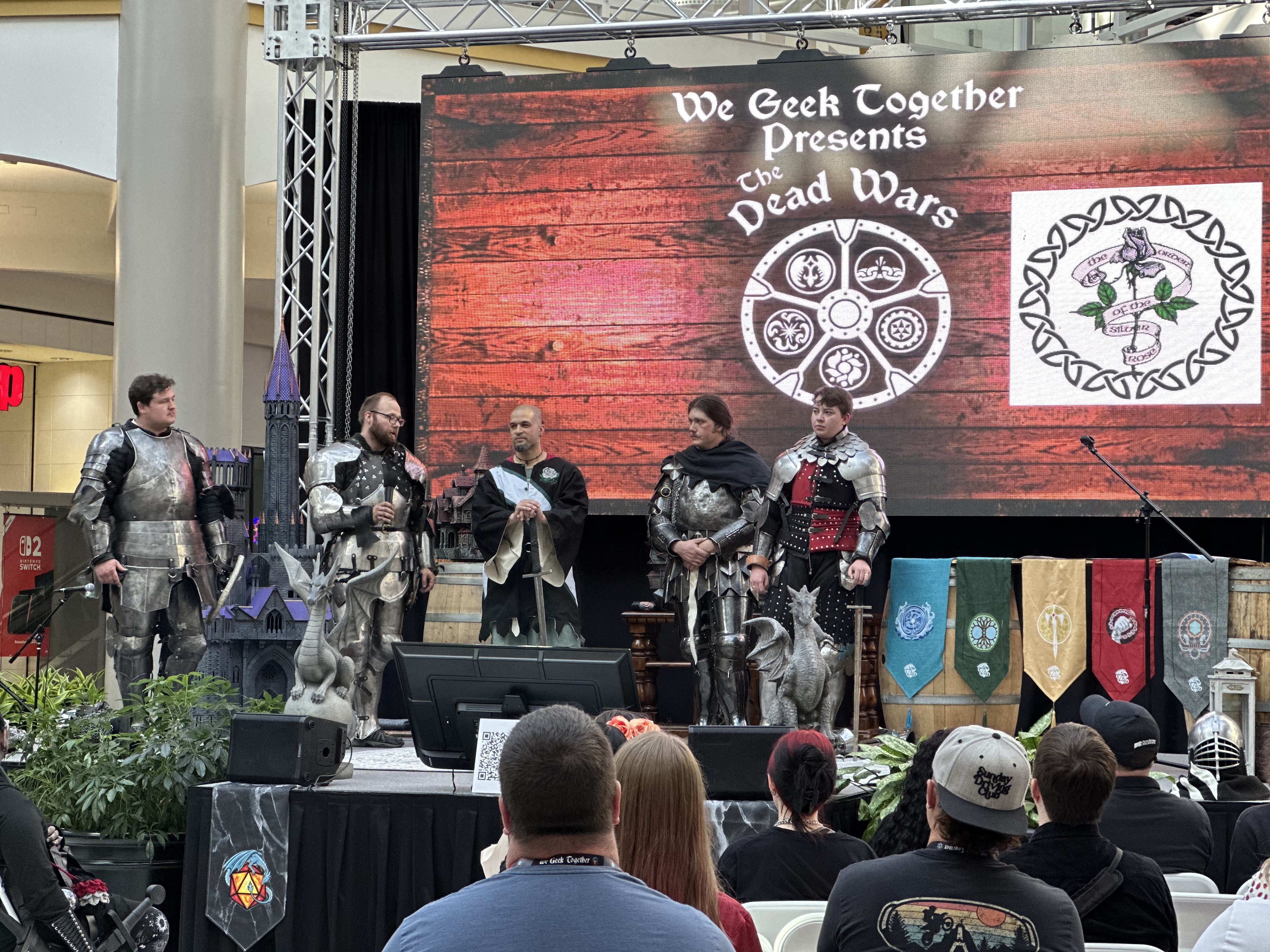 The Order of the Silver Rose gives a presentation on armored combat.
