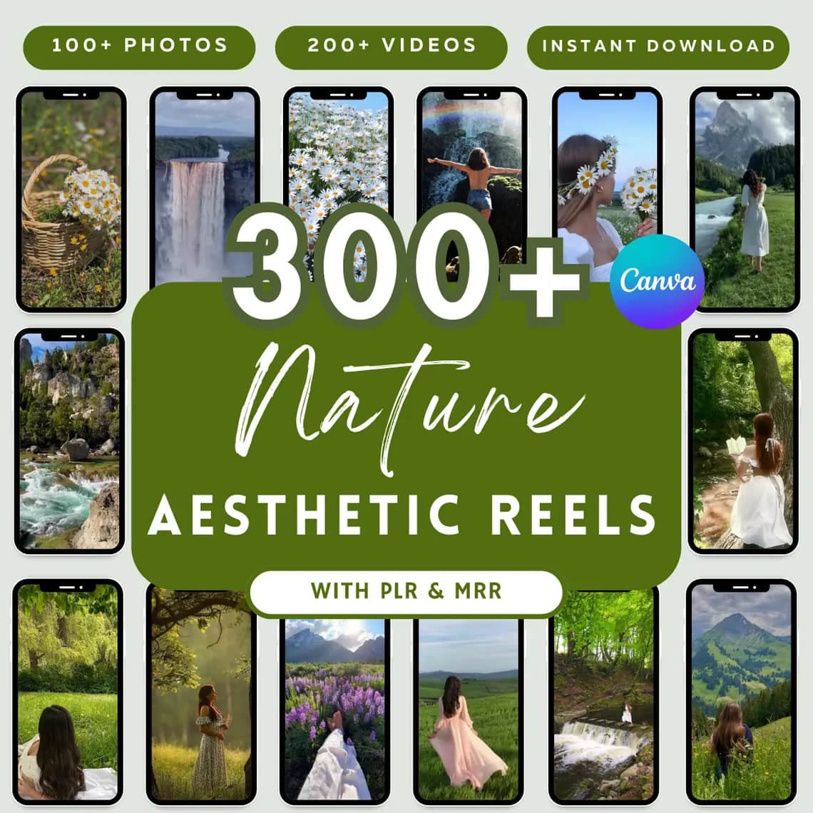 300+ Nature Aesthetic Faceless Reels – MRR & PLR Bundle