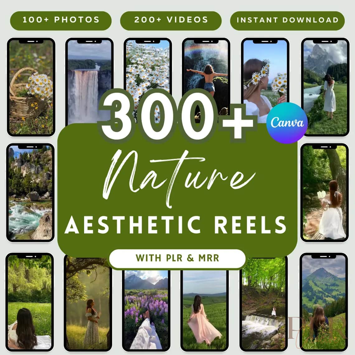 300+ Nature Aesthetic Faceless Reels – MRR & PLR Bundle