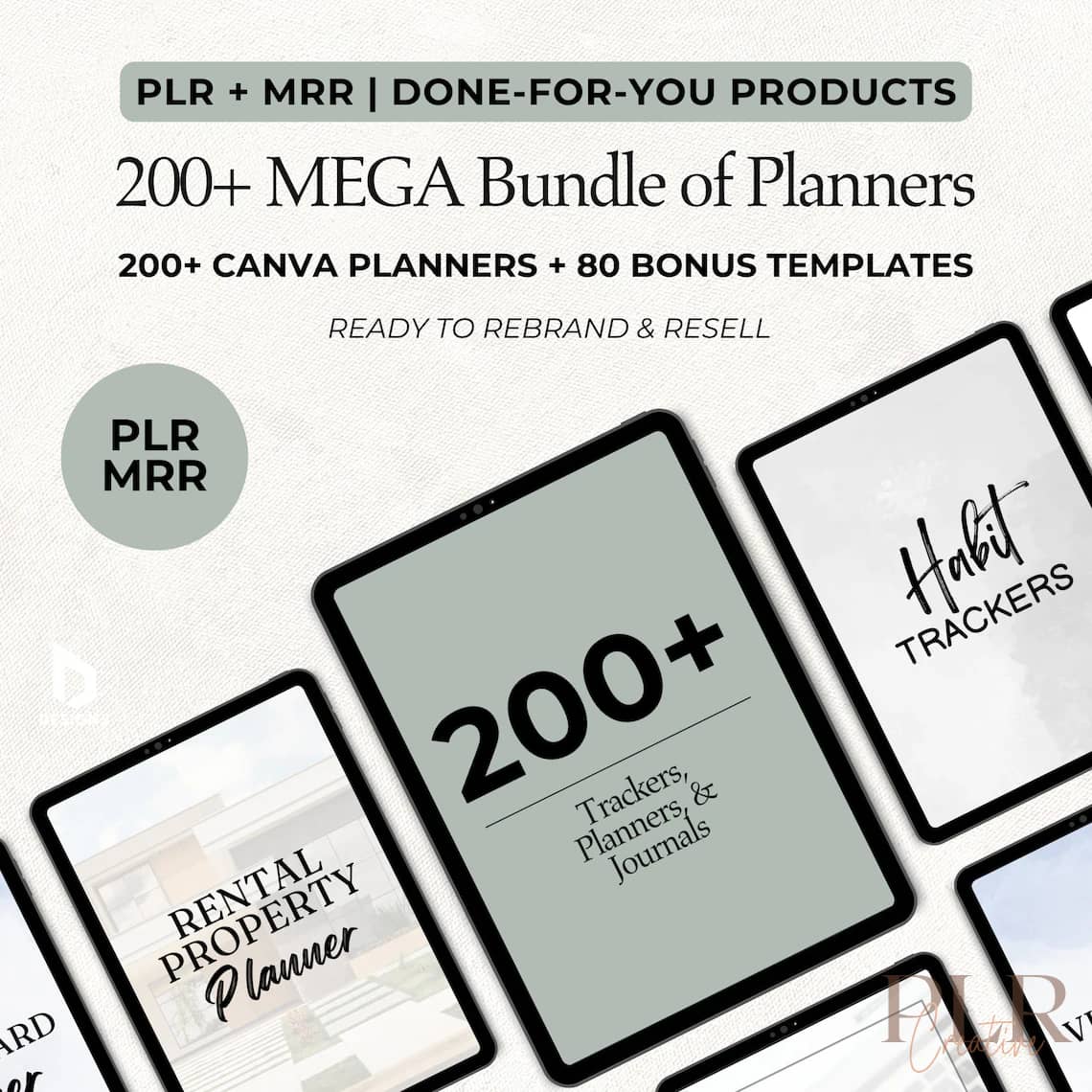 Canva Planner Templates with MRR & PLR – 200+ Editable
