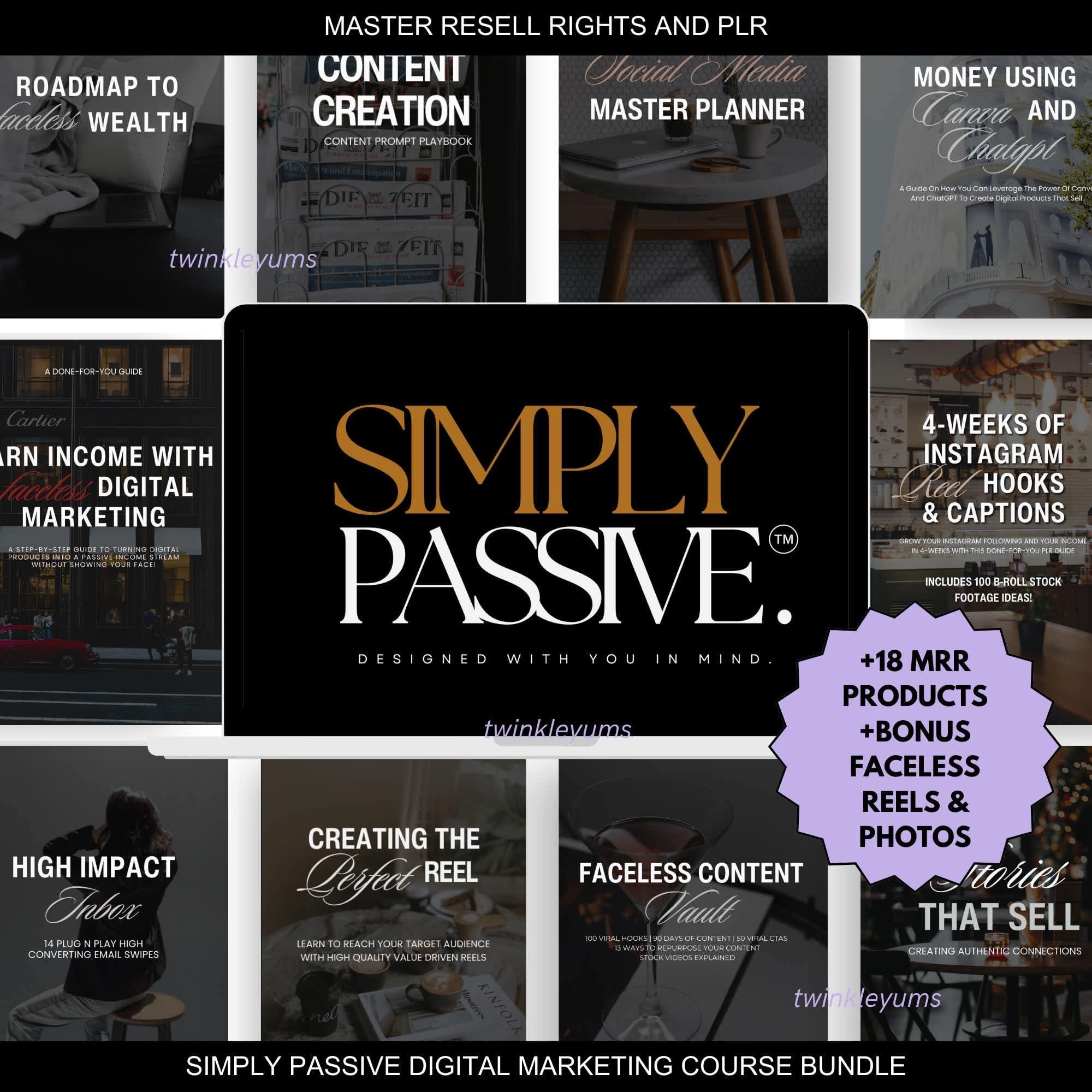 Simply Passive Digital Marketing Course with Master Resell Rights