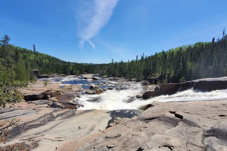 View from the top of Dog River Falls on Silver Falls Trail