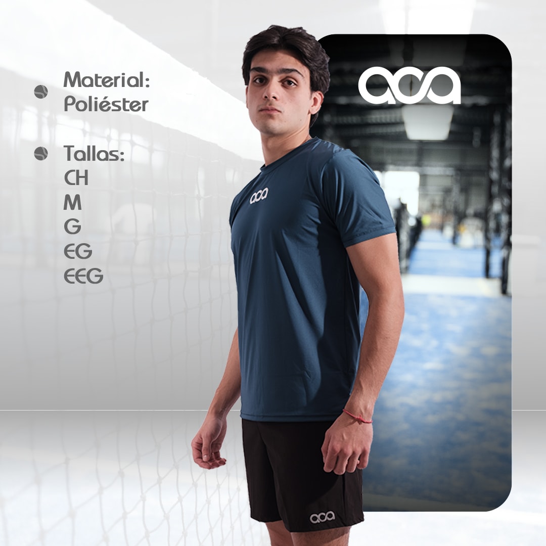 PLAYERA TECH LINE AZUL miniatura 4