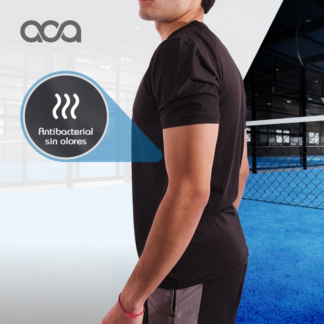 PLAYERA TECH LINE NEGRA miniatura 6
