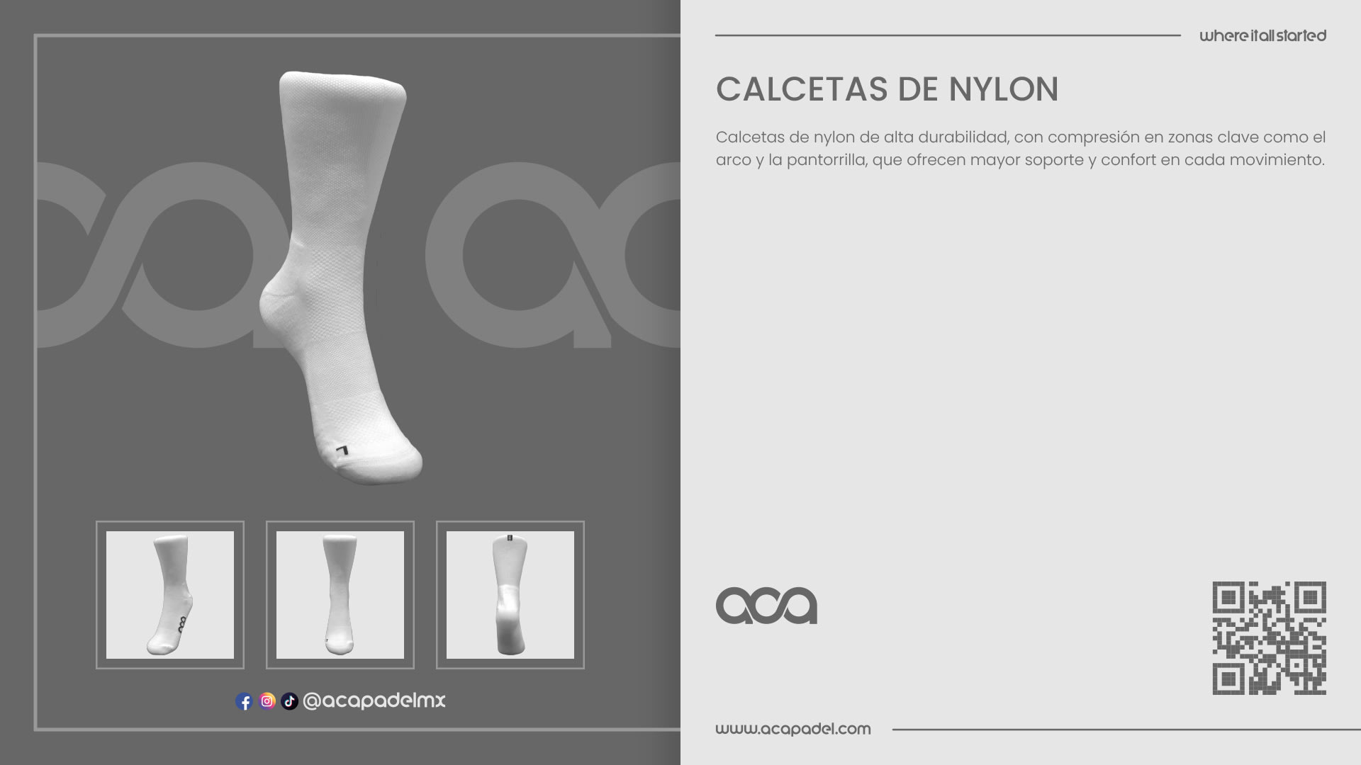 Descripción de CALCETAS BLANCAS 2