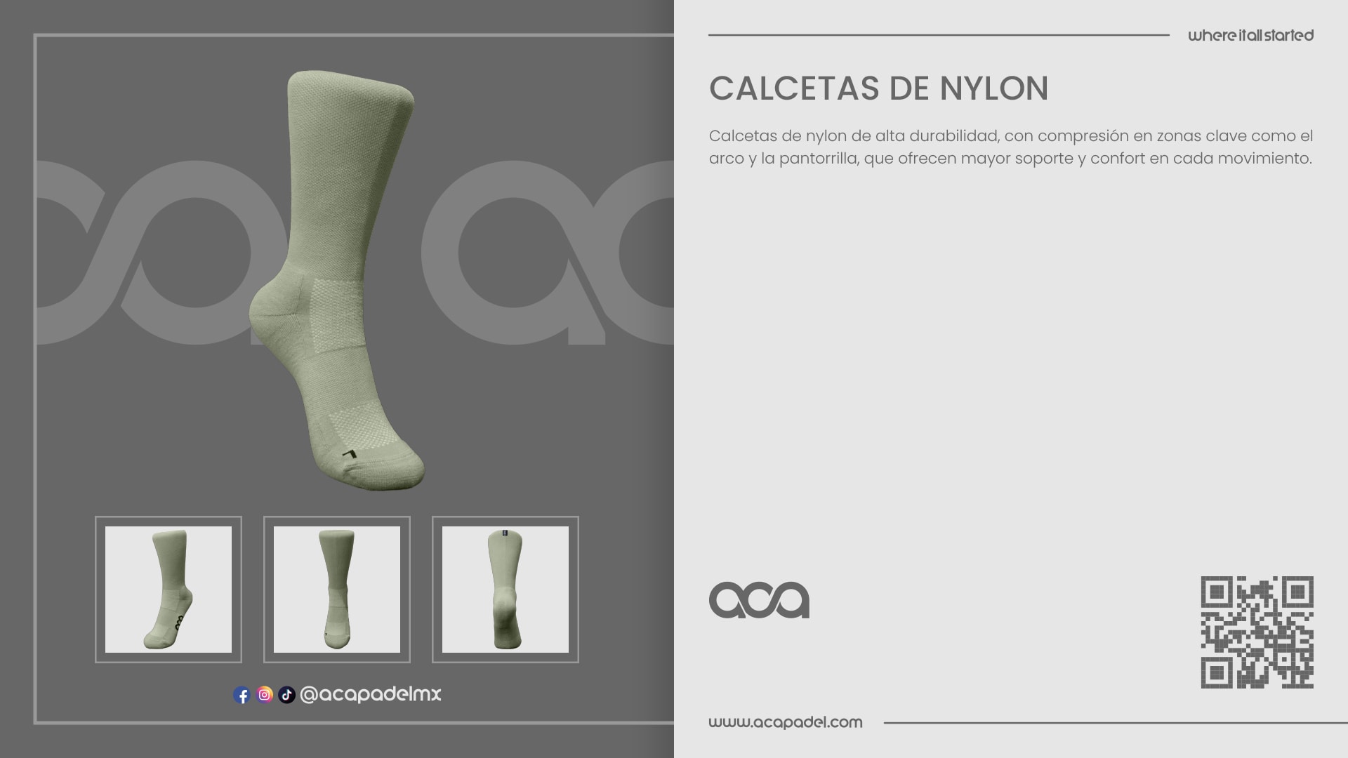 Descripción de CALCETAS VERDES