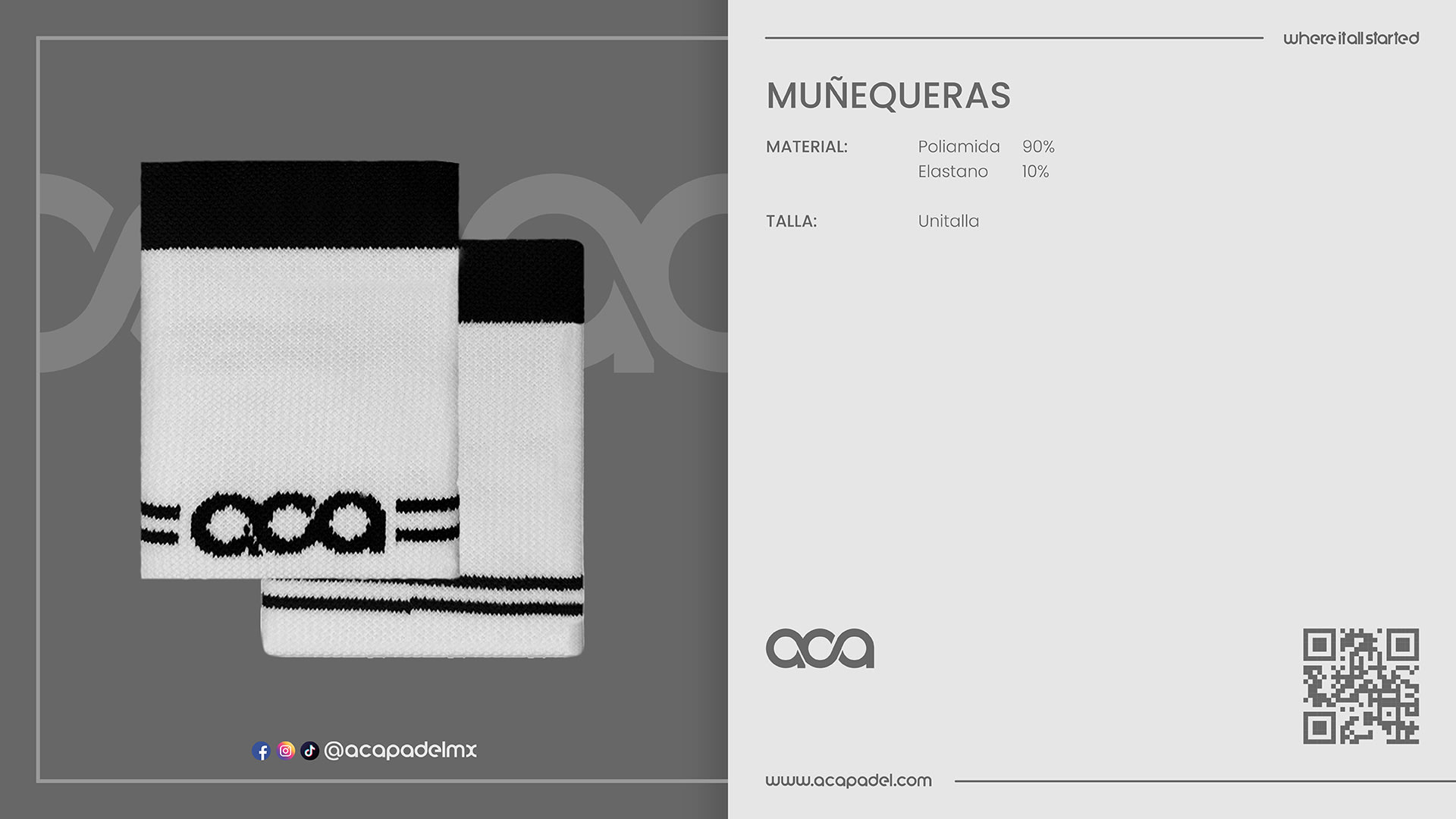 Descripción de MUÑEQUERA BLANCA