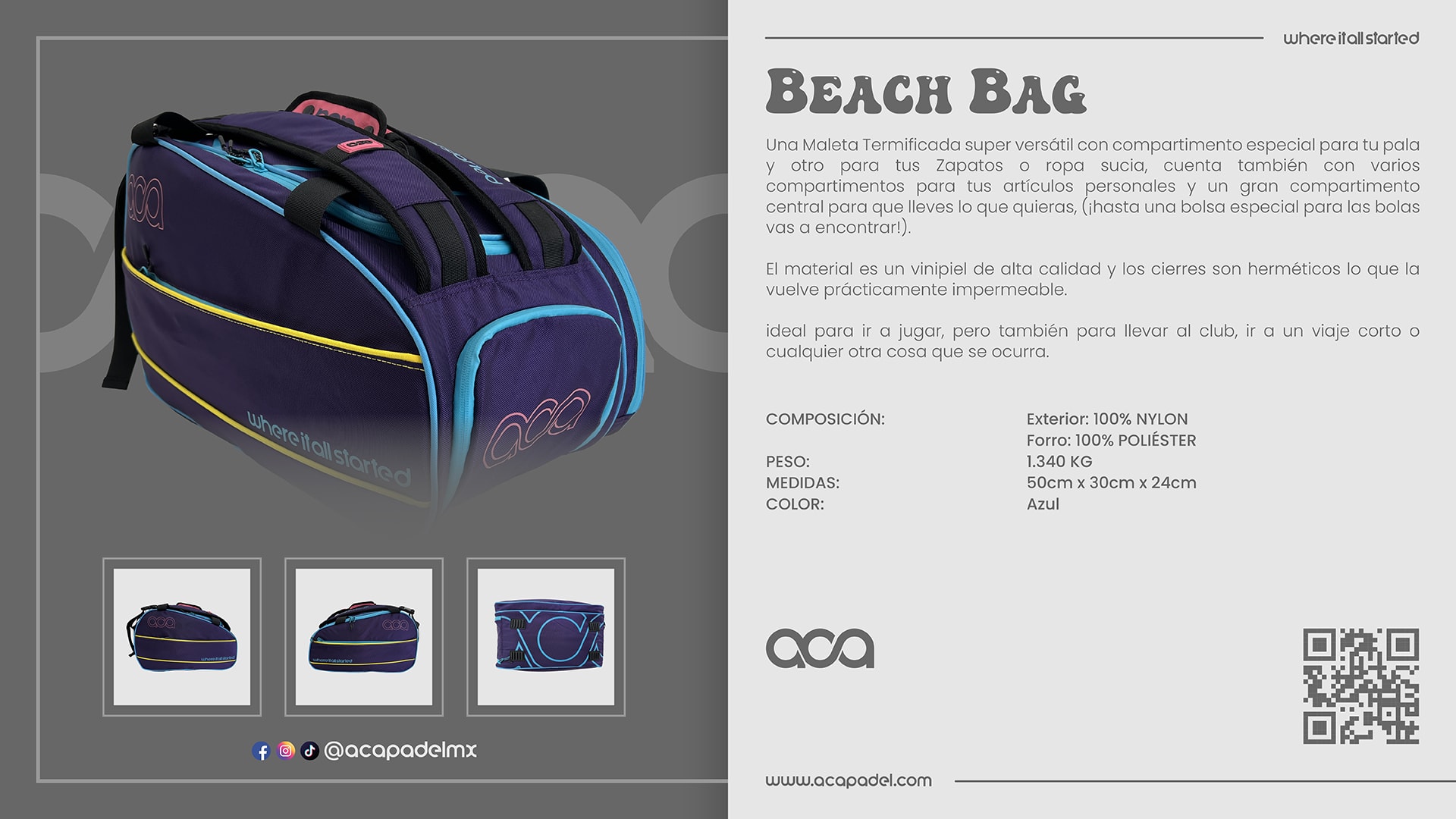 Descripción de BEACH BAG AZUL