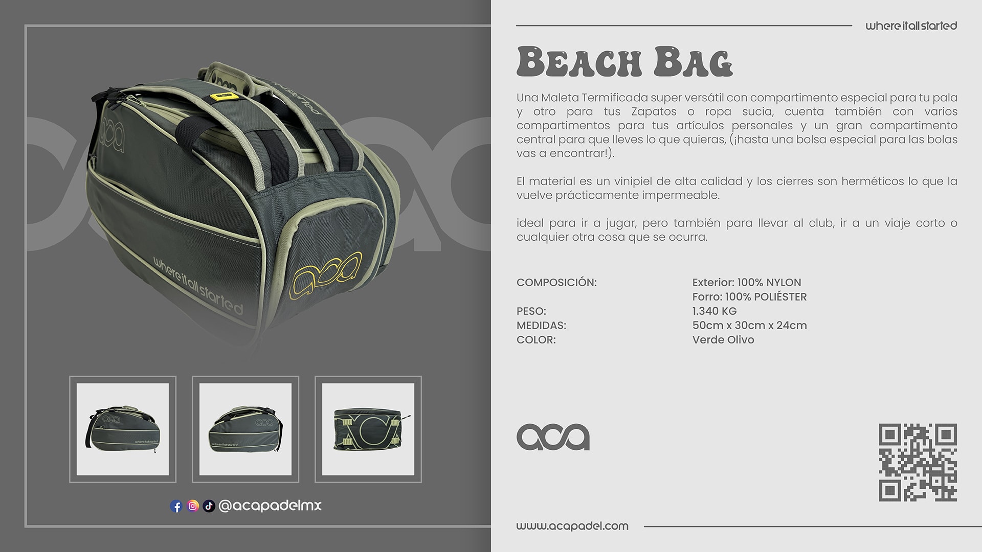 Descripción de BEACH BAG VERDE