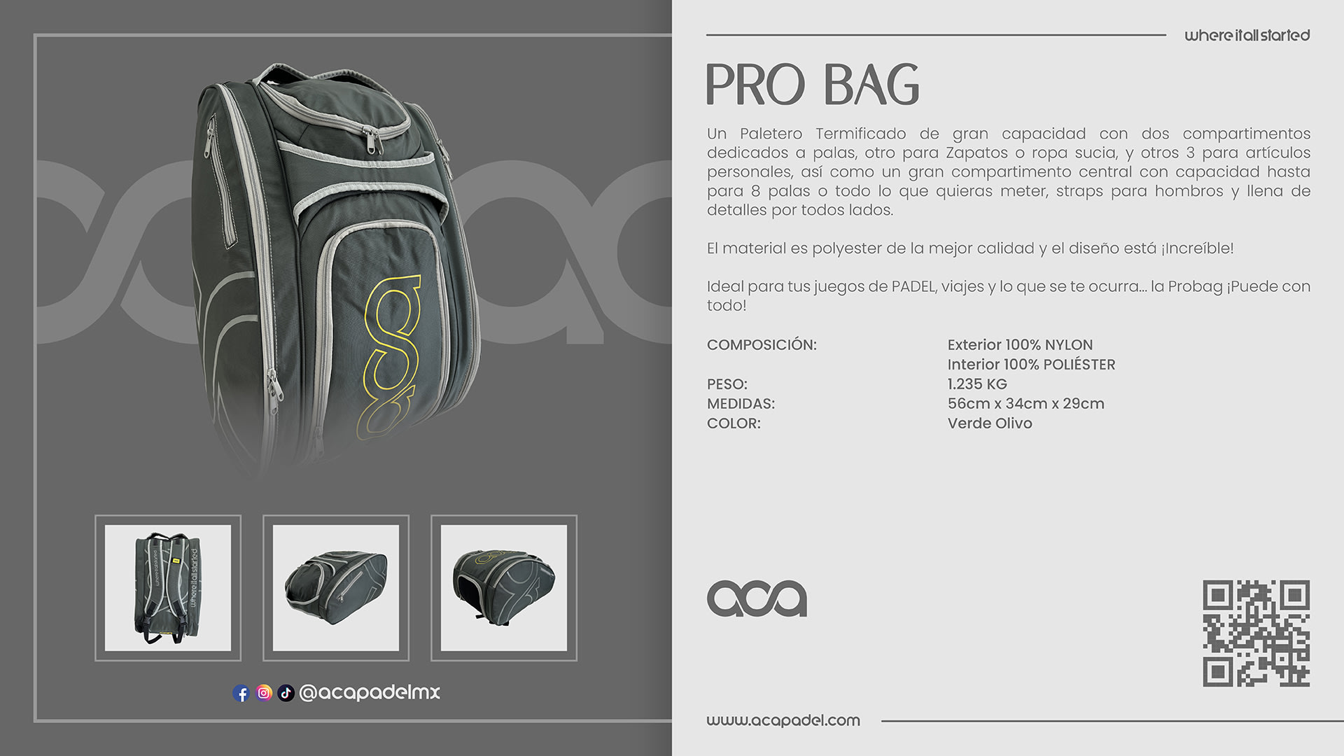 Descripción de PRO BAG VERDE