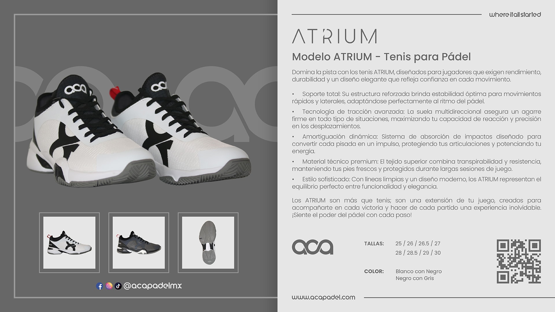 Descripción de ATRIUM BLANCO