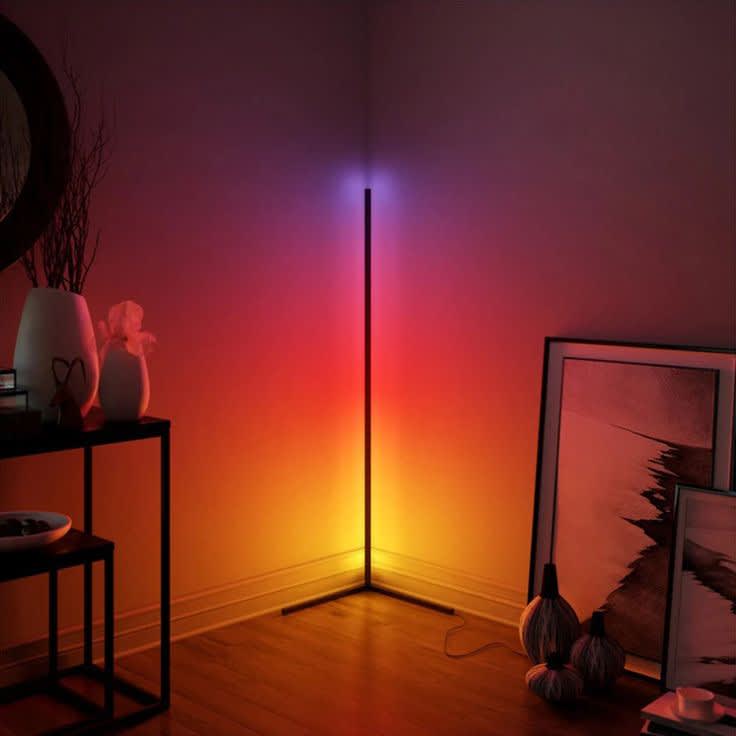 Mauno’s Decor Minimalist RGBIC Corner Floor Lamp – Smart Modern LED Accent Light with App Control & Music Sync
