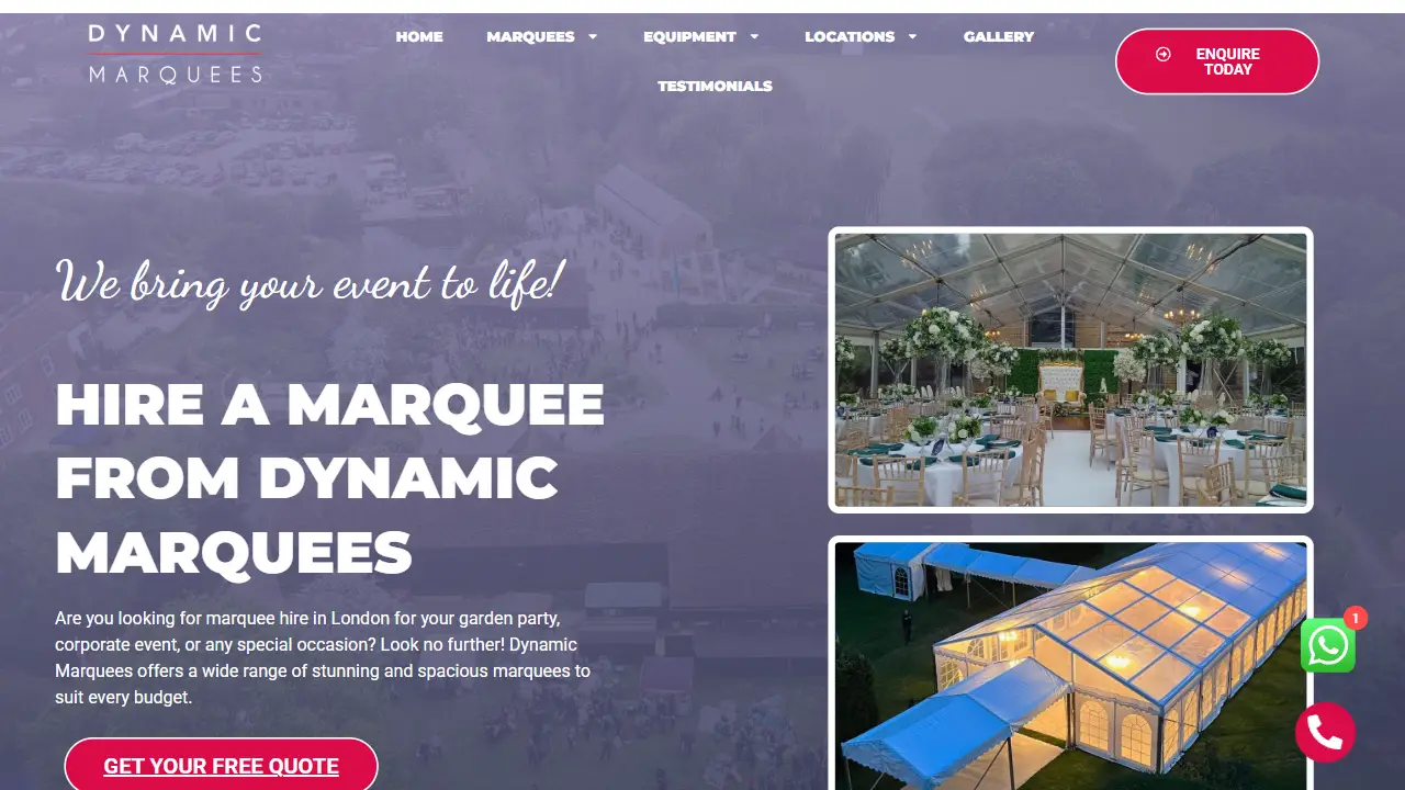 Dynamic Marquees - Marquee Hire London