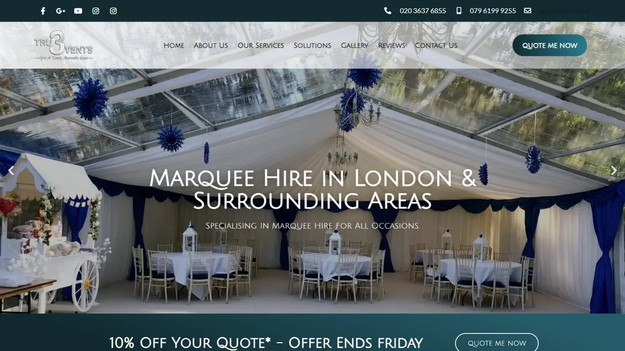 Tru3 Events - Marquee & Decor Hire