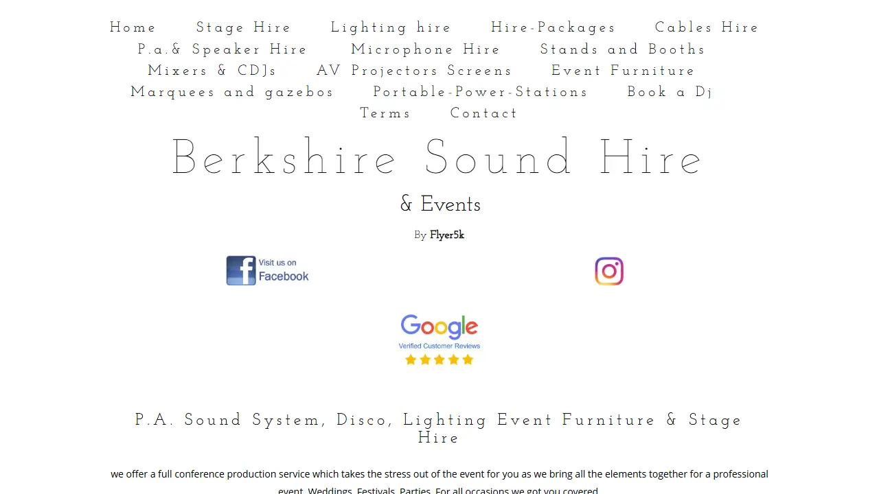 Berkshire Sound Hire