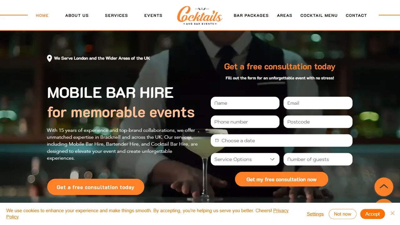 Cocktail Bar Staff & Mobile Bar Catering