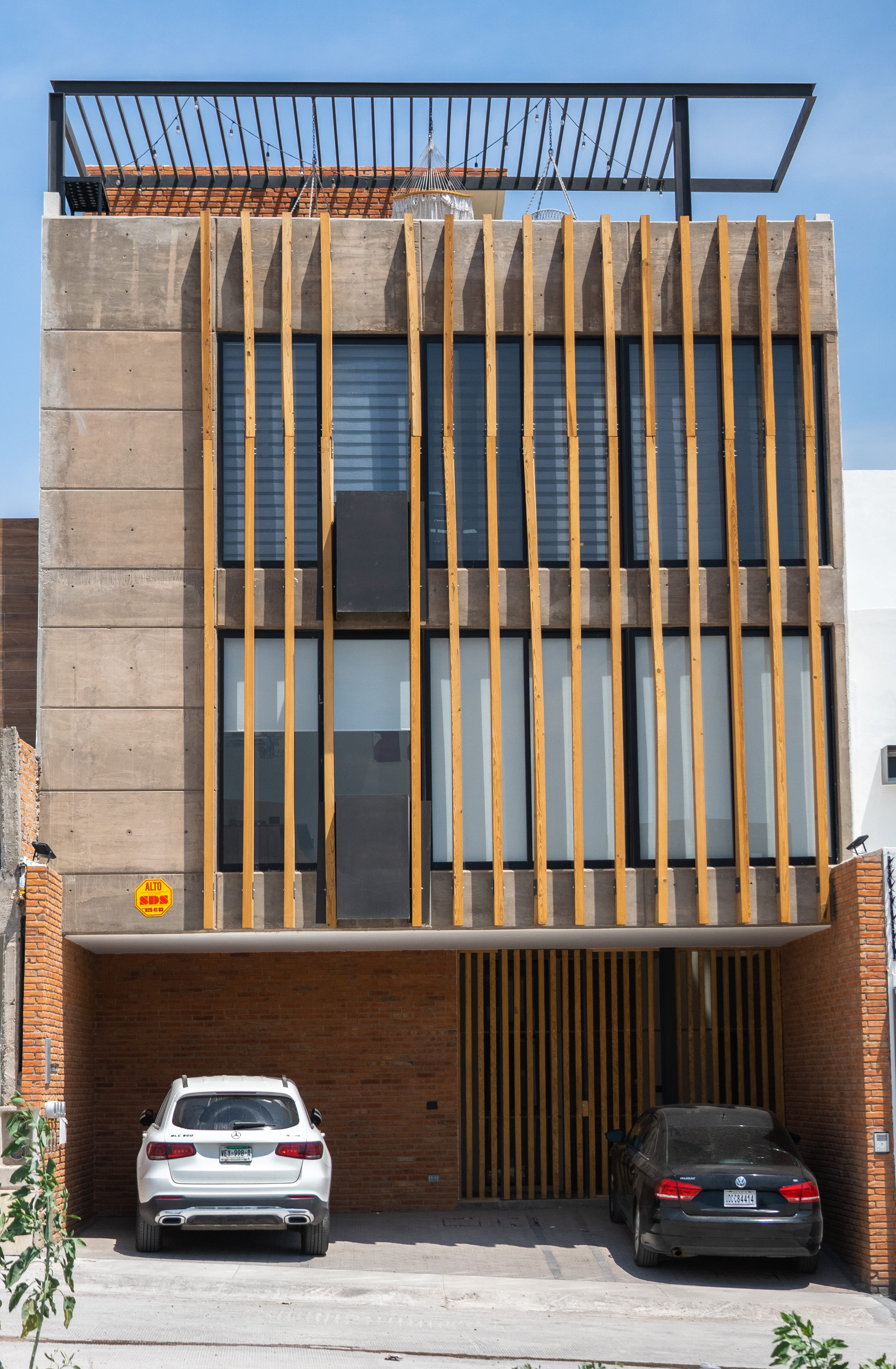 Fachada departamentos de lujo PUERTO211 en San Luis Potosí.