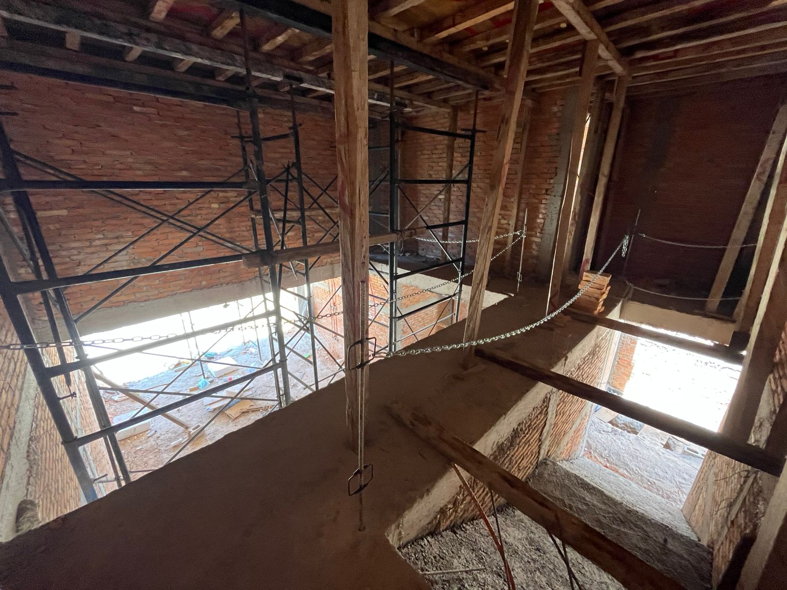 Cimbrado de losa de azotea de casa