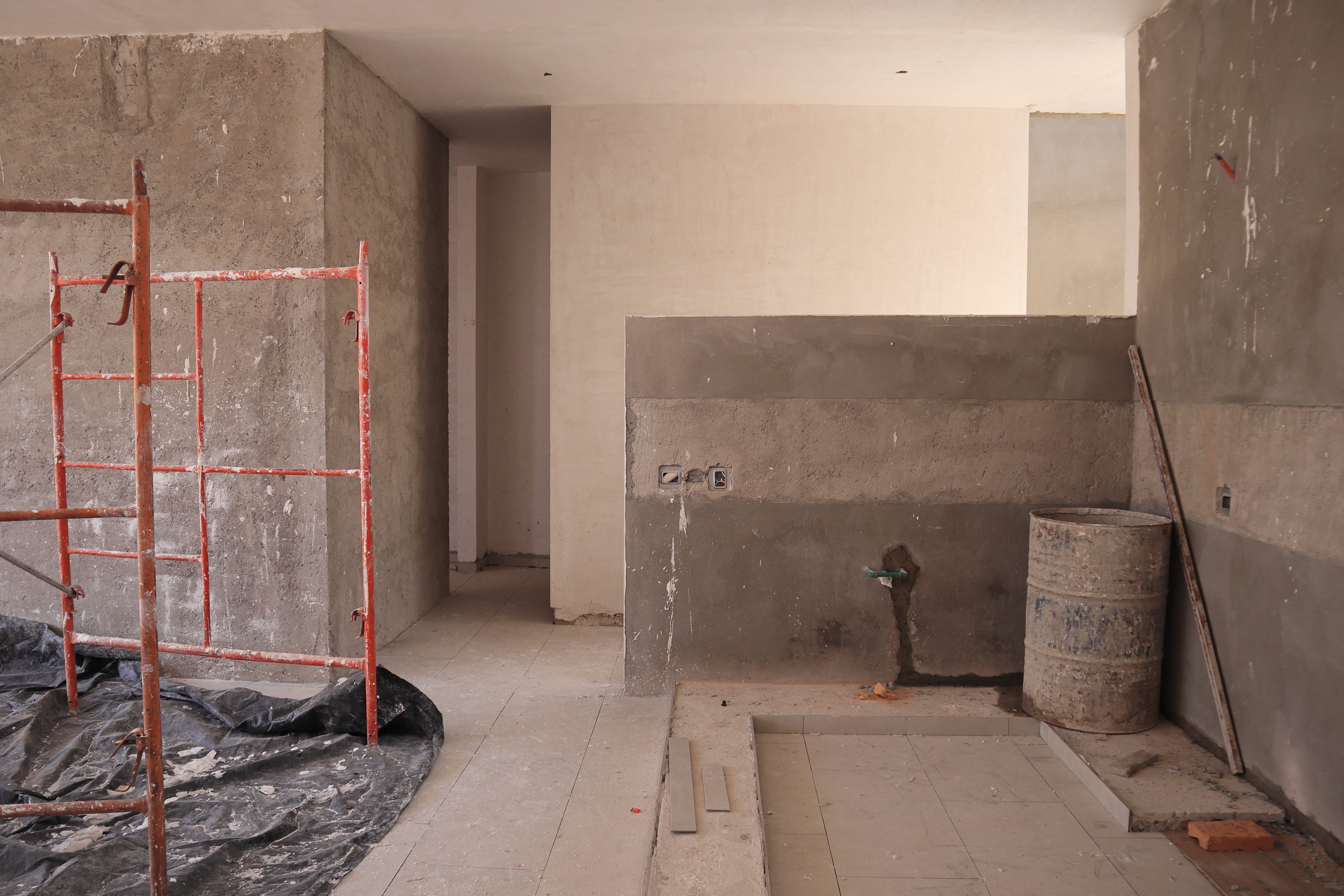 Cocina en obra blanca